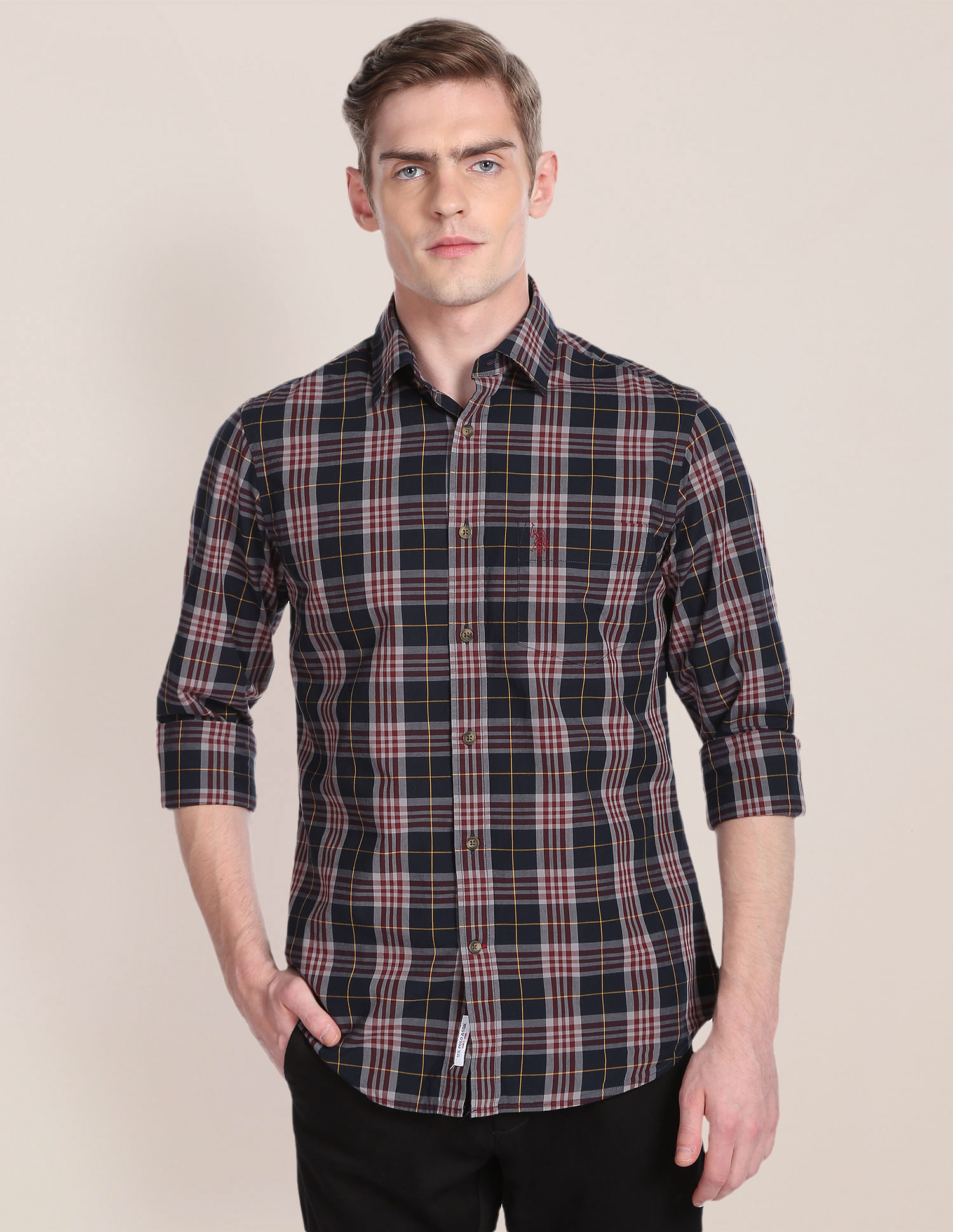 U.S. Polo Assn. Tartan Check Cotton Casual Shirt