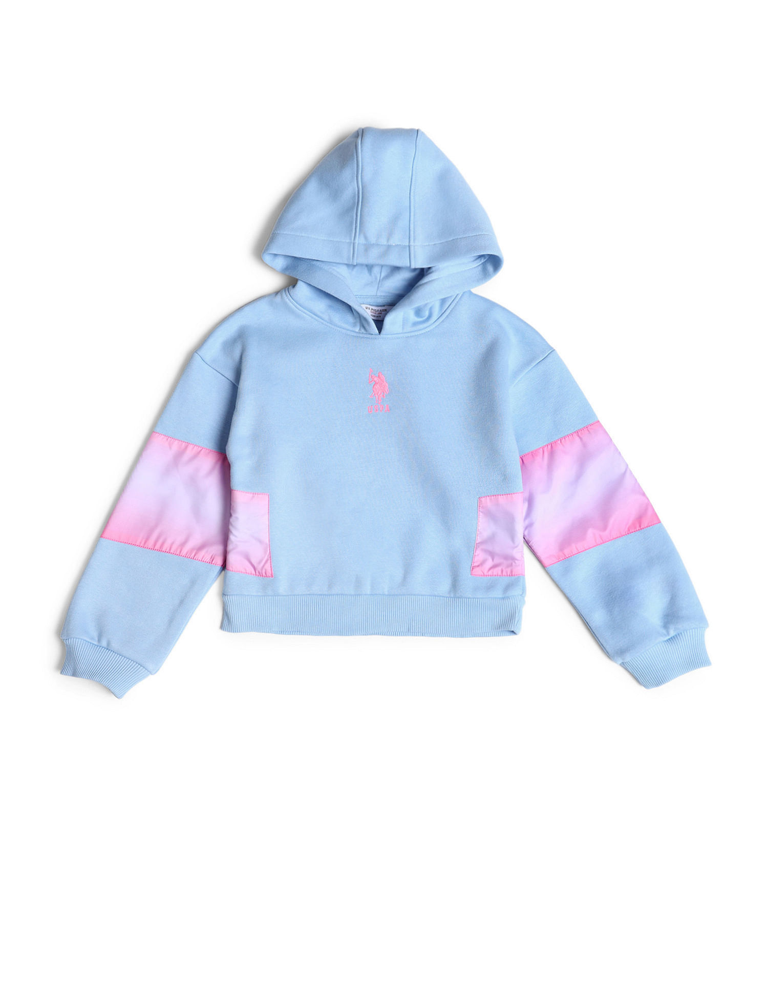 U.S. Polo Assn. Kids Girls Hooded Regular Fit Sweatshirt