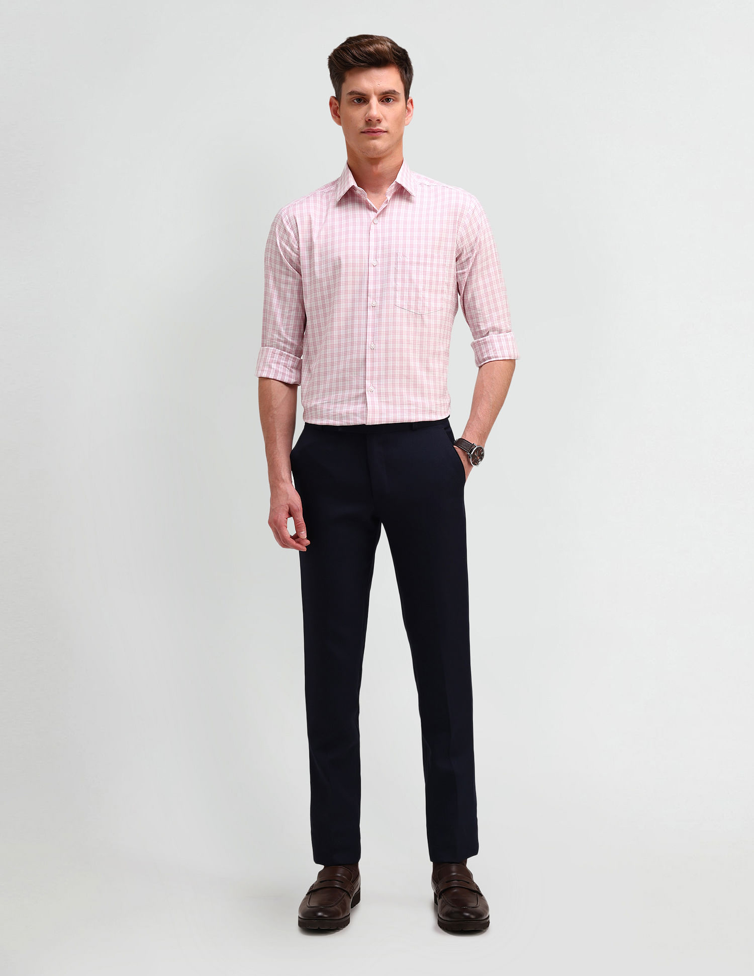 Arrow Slim Fit All-Over Pattern Shirt