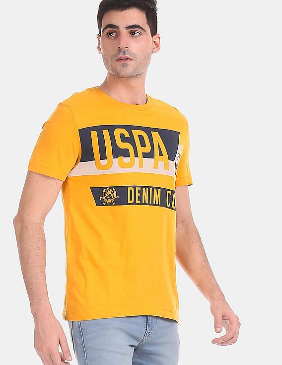  Yellow - Men's T-Shirts / Men's Tops, Tees & Shirts: Clothing,  Shoes & Accessories