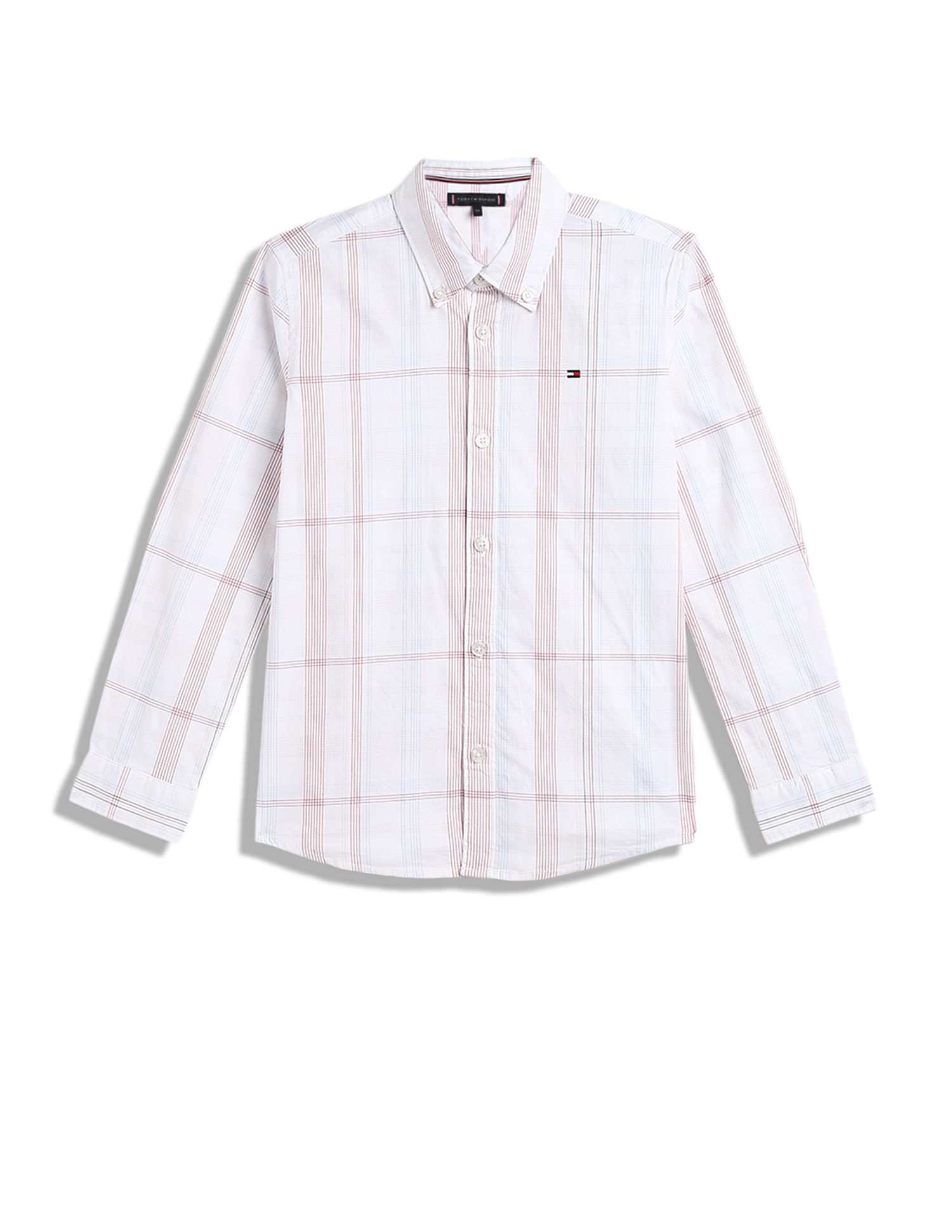 Tommy Hilfiger Kids Boys Plaid Check Regular Shirt