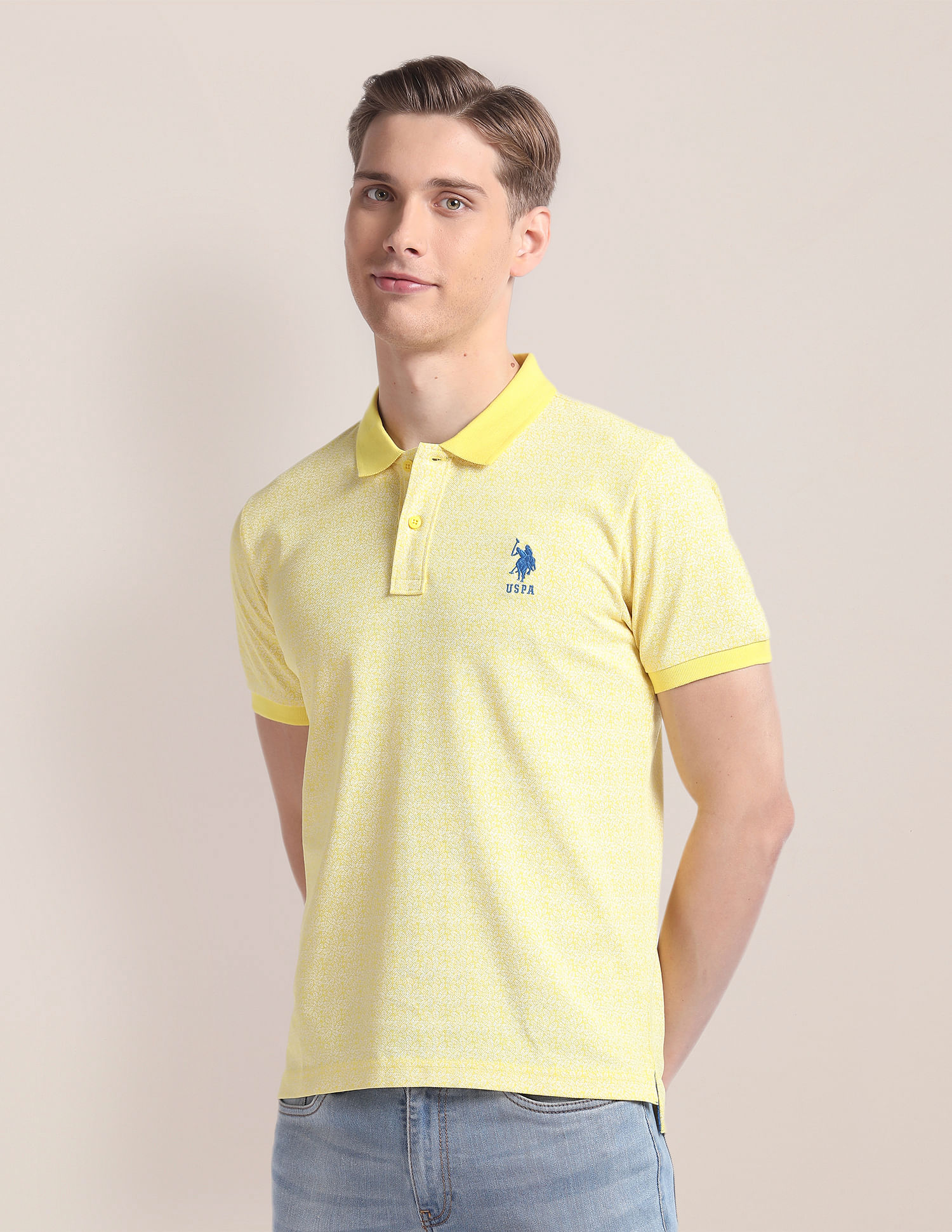 U.S. Polo Assn. Tropical Print Slim Polo Shirt
