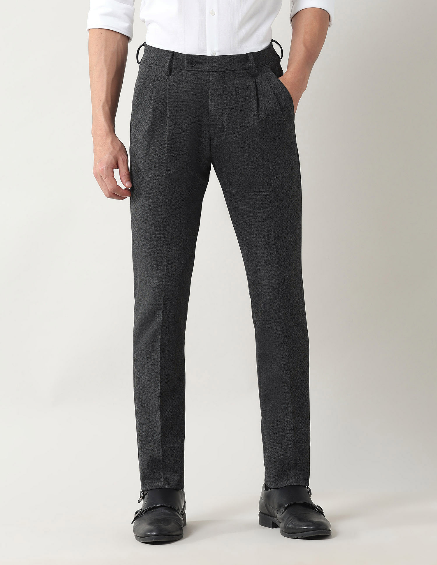 Arrow Slim Fit Dobby Weave Trousers