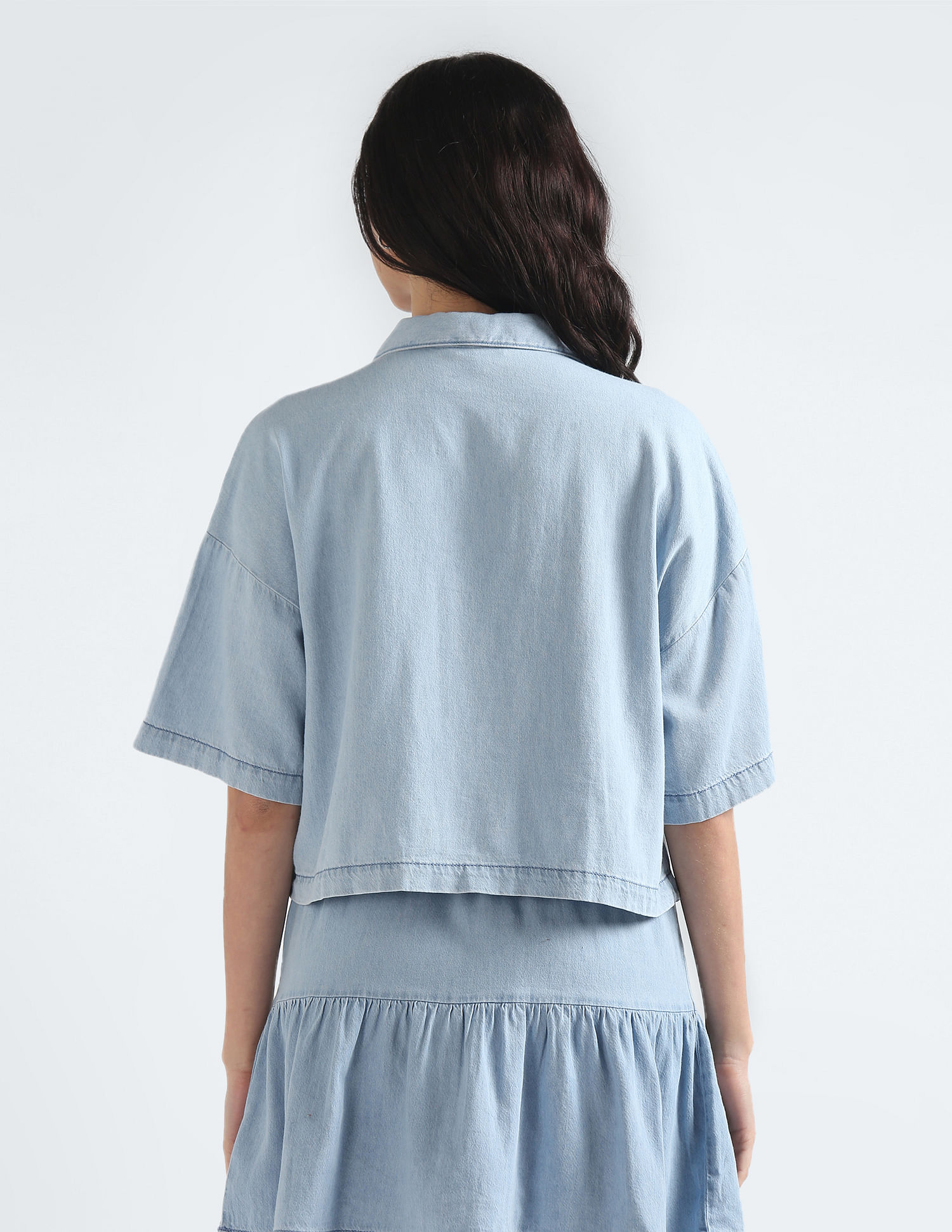 Tommy Hilfiger Chambray Crop Top