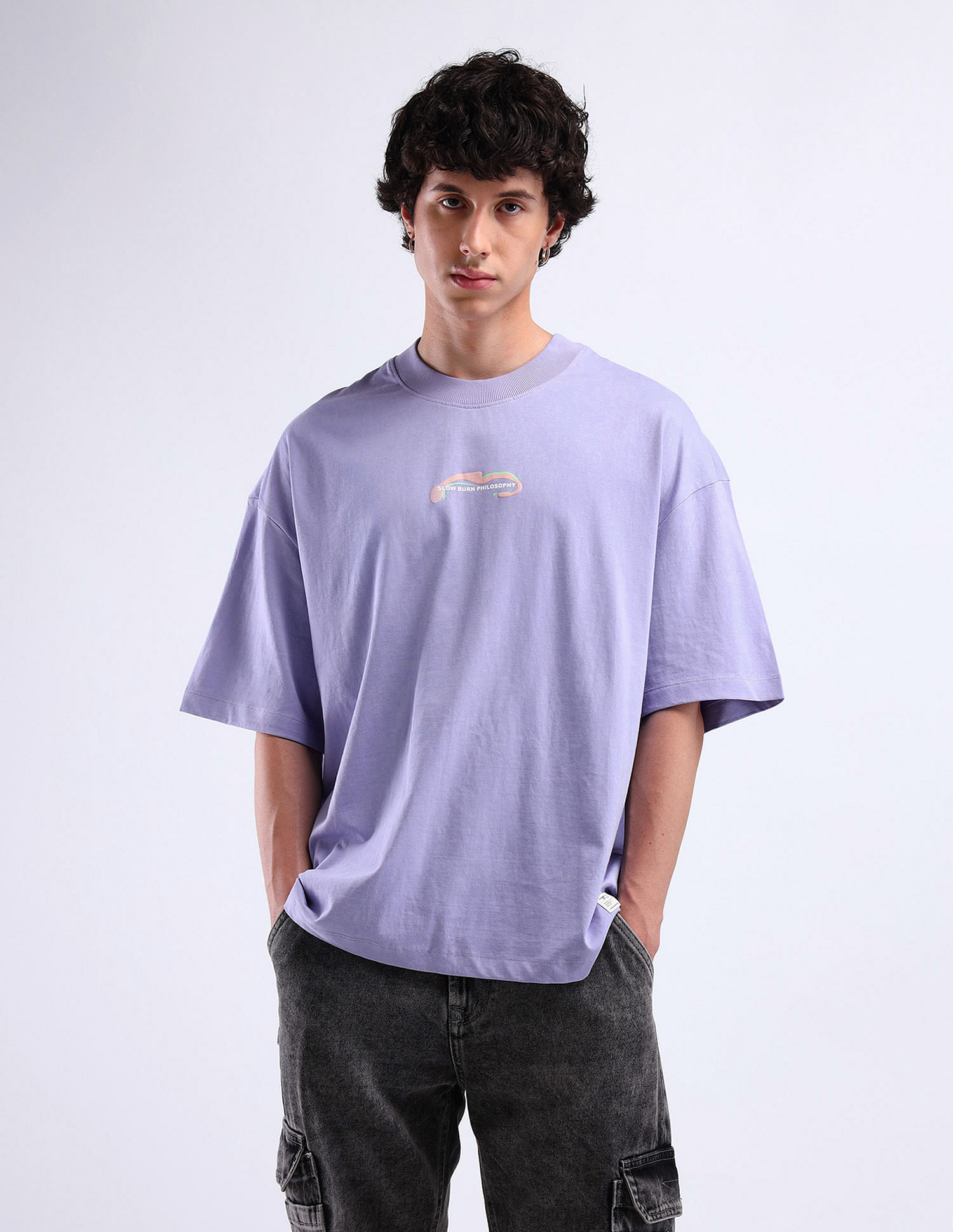 Flying Machine Graphic Print Cotton T-Shirt