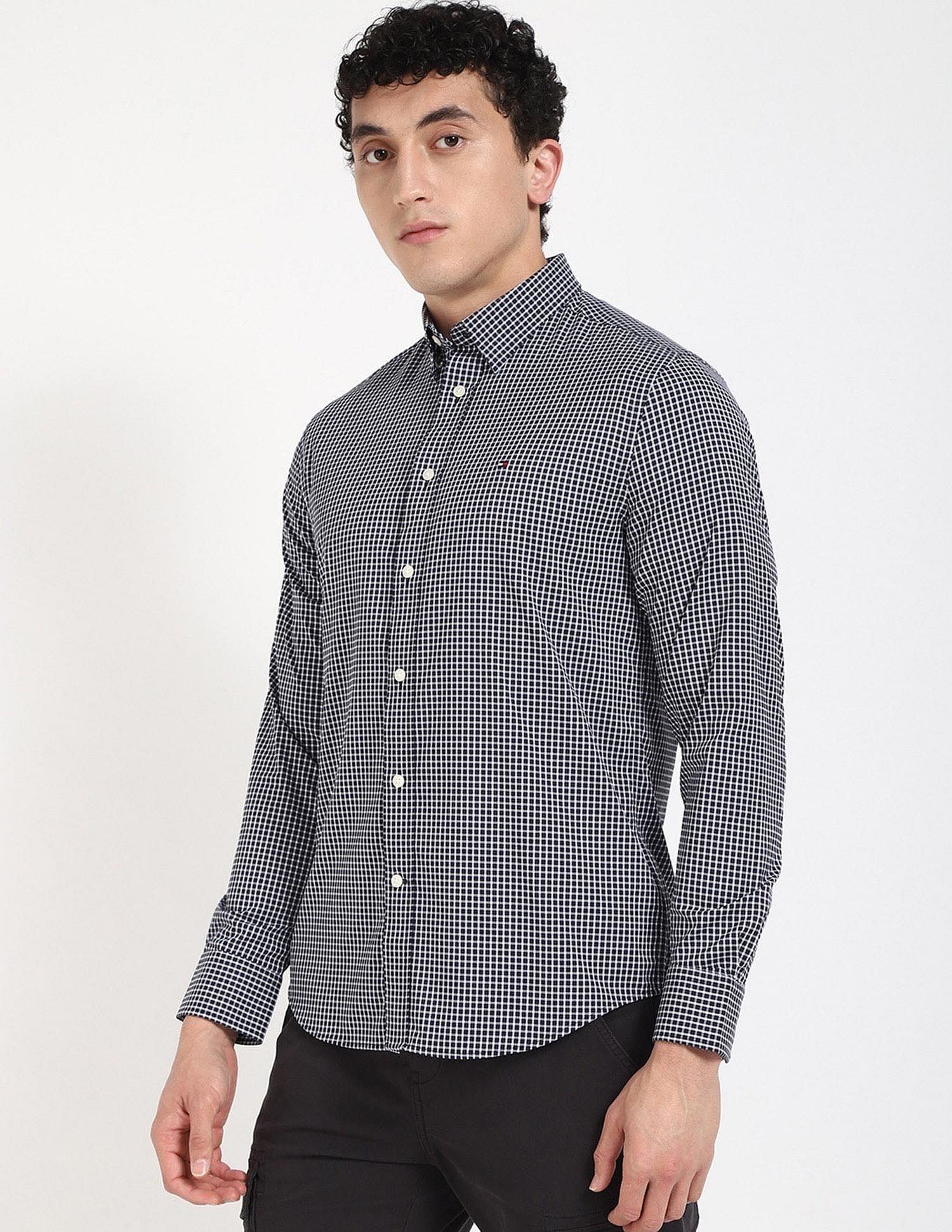 Tommy Hilfiger Checked Regular Fit Twill Woven Shirt