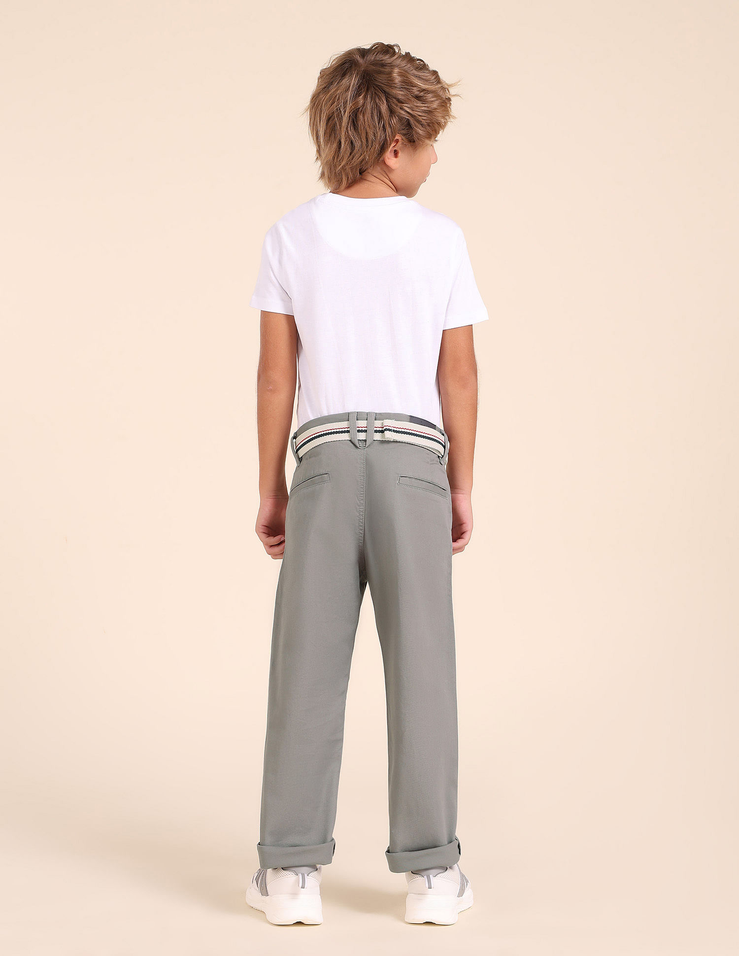 U.S. Polo Assn. Kids Boys Pure Cotton Slim Fit Trousers