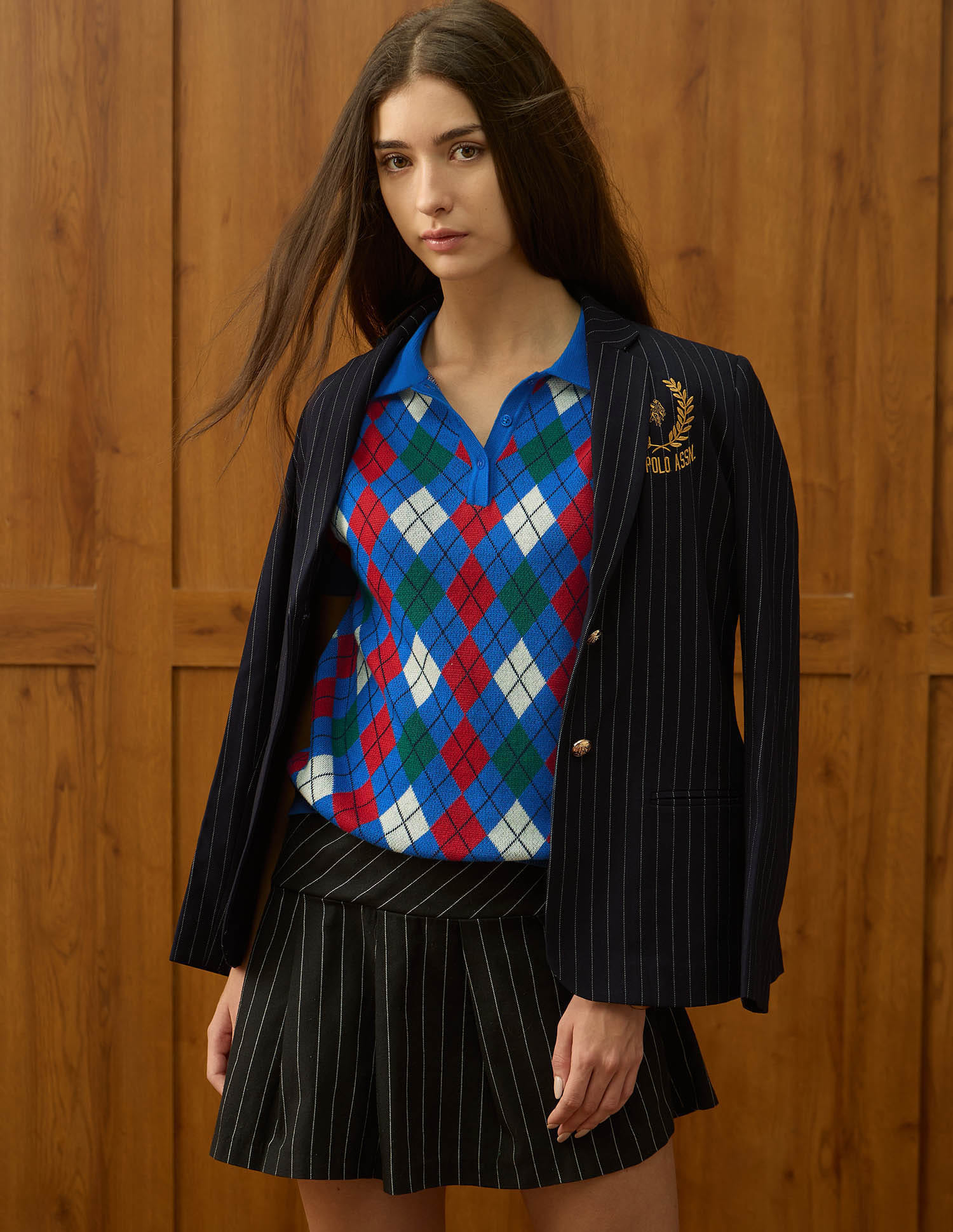 Buy Polo Women Relaxed Fit Argyle Polo Shirt