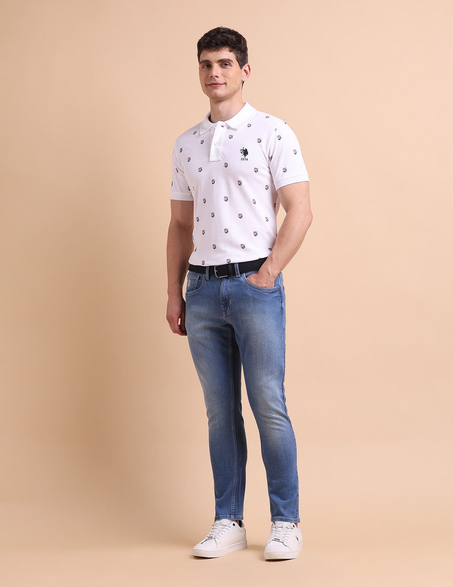 U.S. Polo Assn. Denim Co. Henry Cropped Fit Blue Jeans