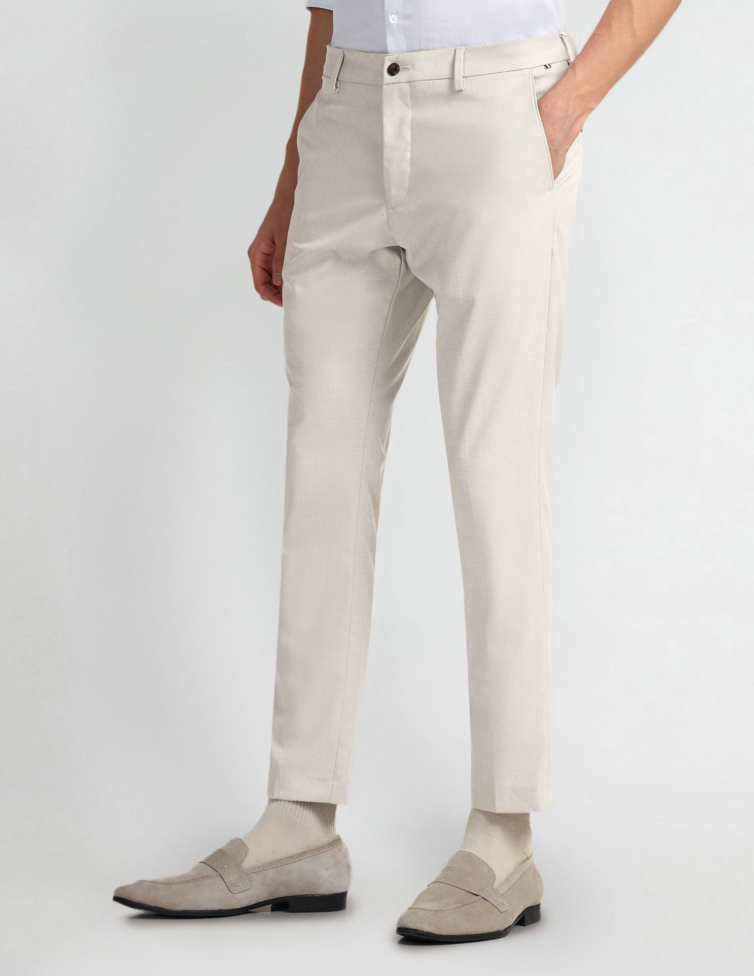 Arrow Newyork Carson Tapered Fit Dobby Trousers