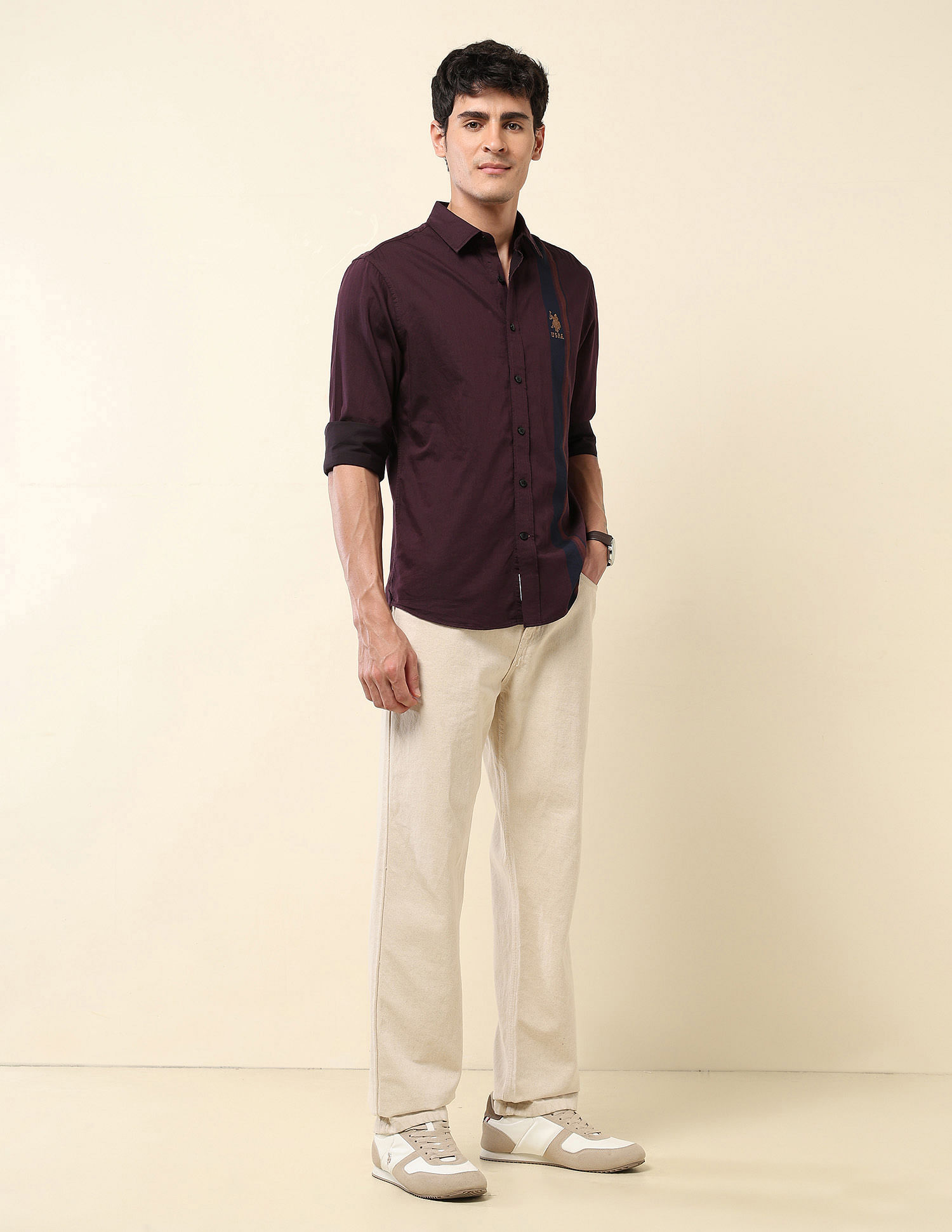 U.S. Polo Assn. Vertical Striped Pure Cotton Shirt