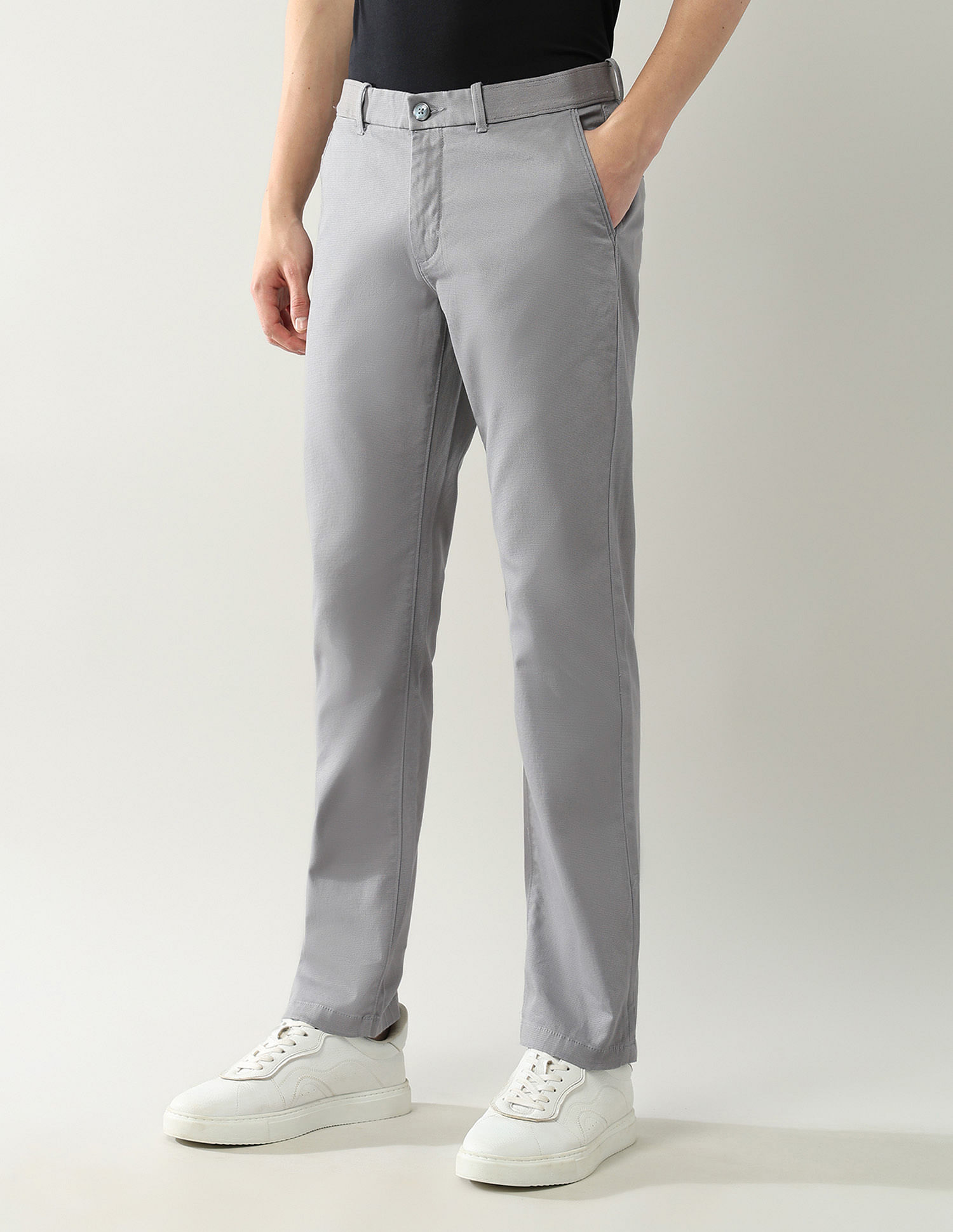 Arrow Sport Mid Rise Dobby Autoflex Trousers