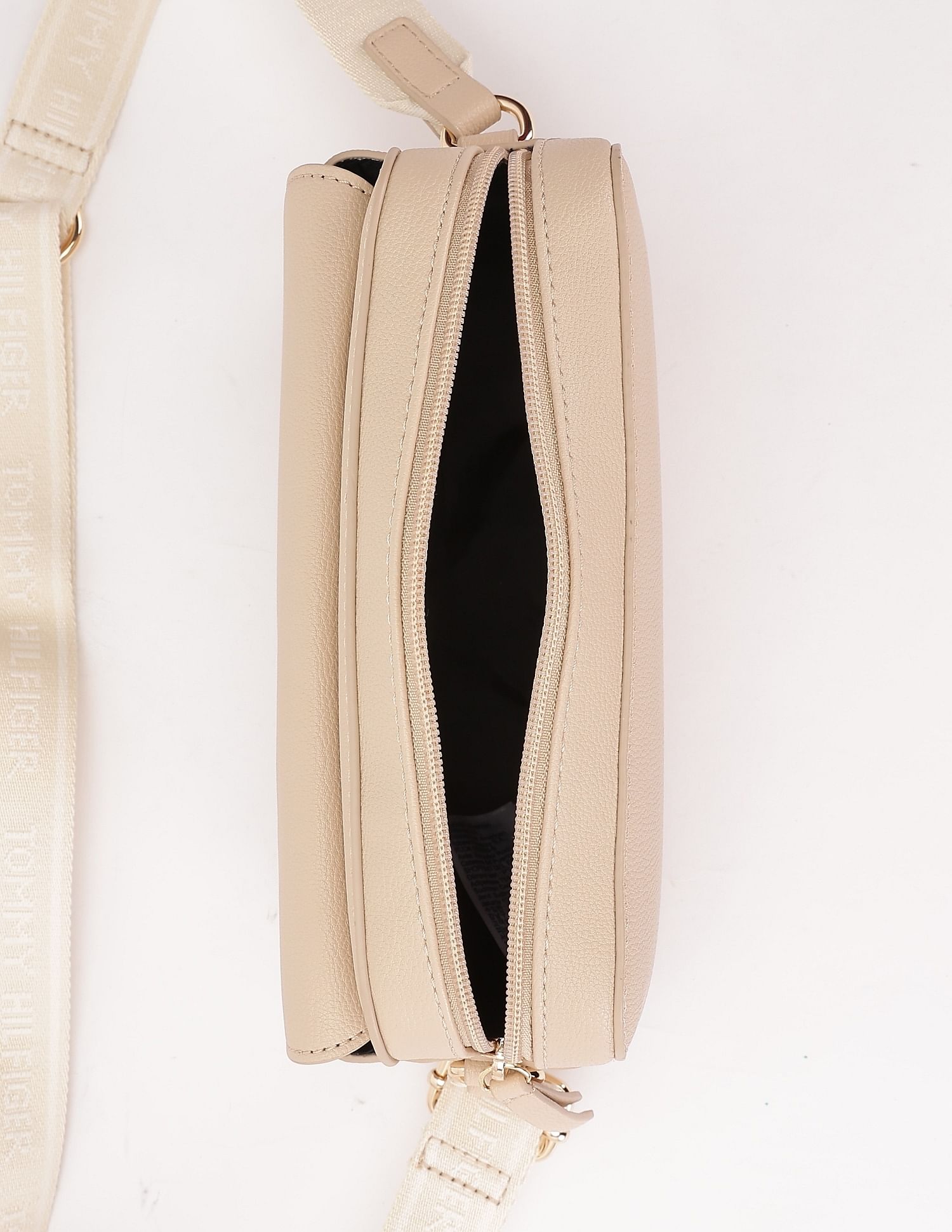 Tommy Hilfiger Solid Beige Pu Sling Bag