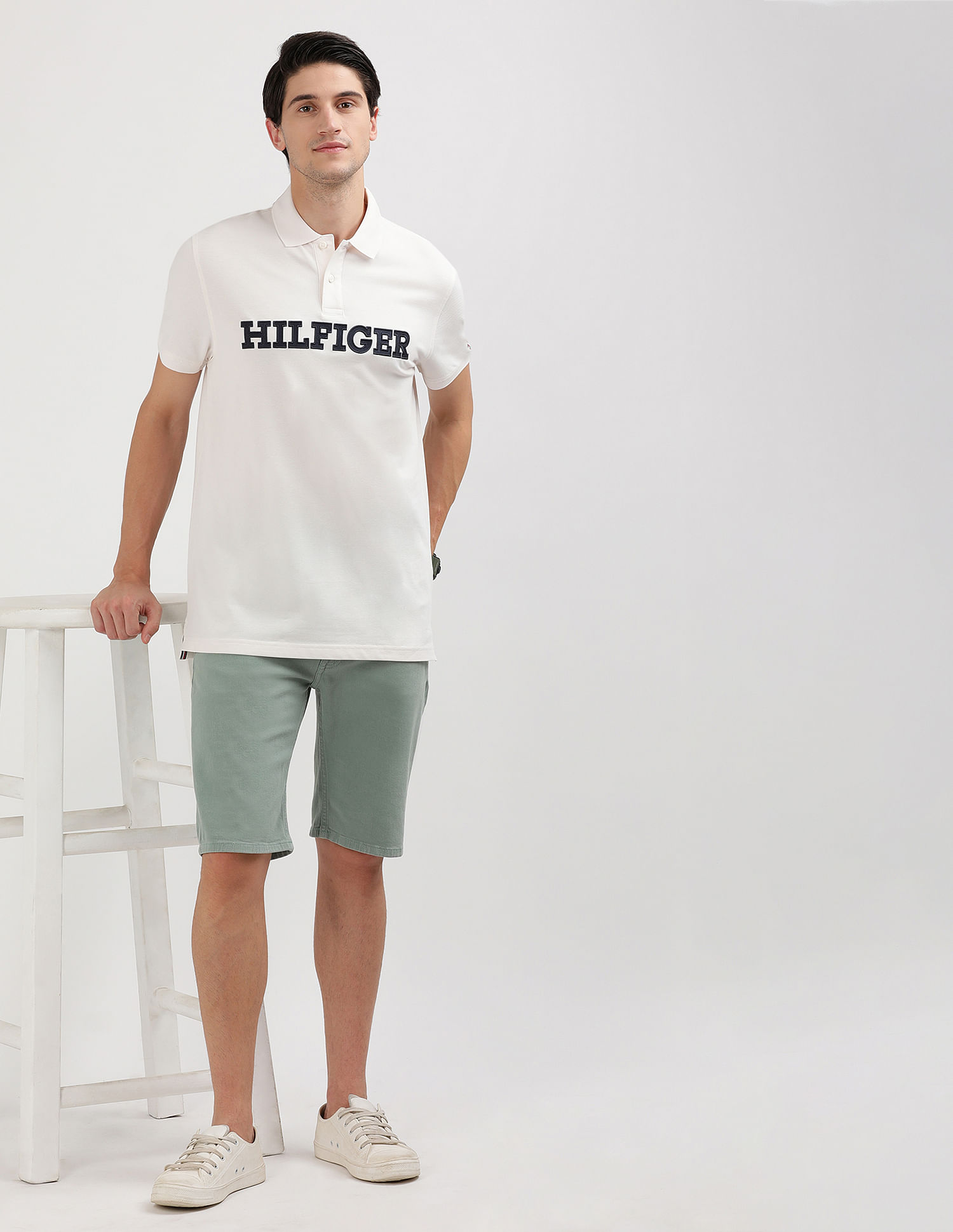 Tommy Hilfiger Monotype Applique Organic Cotton Polo Shirt