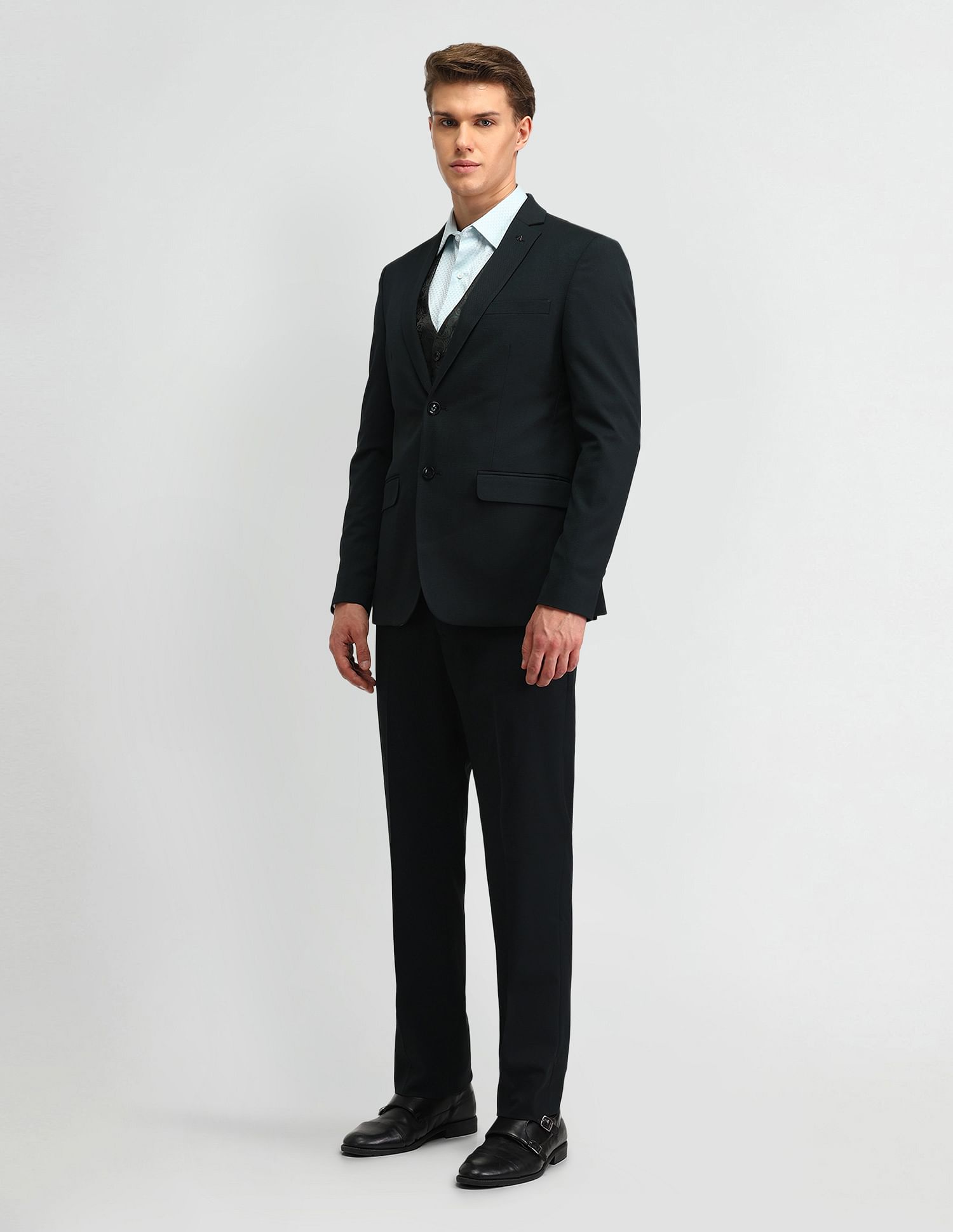 Arrow Self-Design Regular Fit Suits
