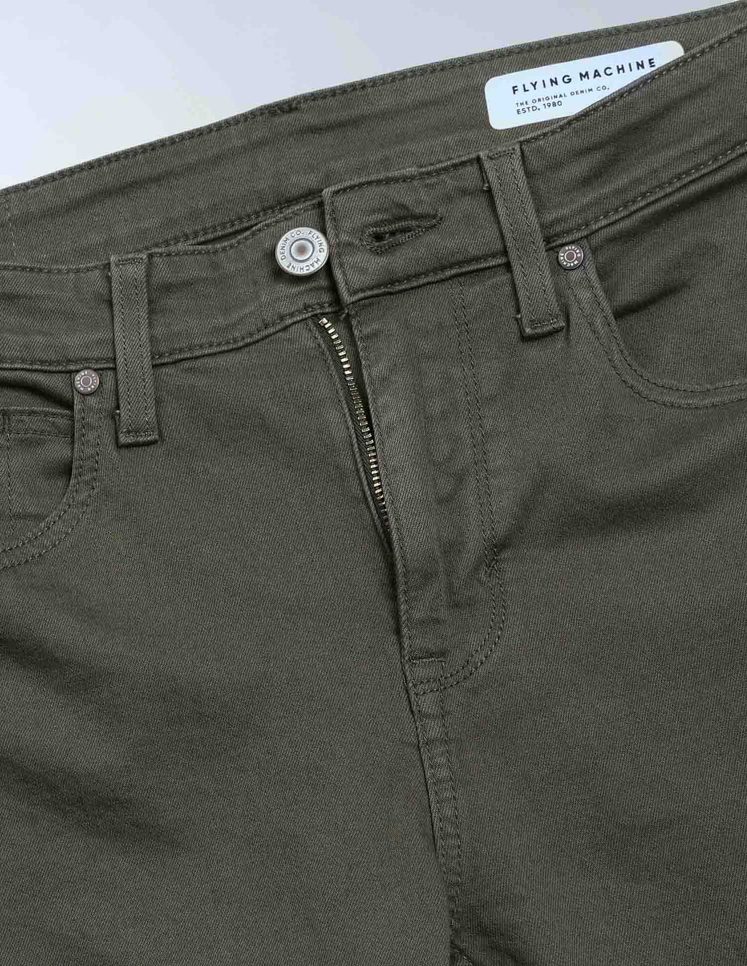 Flying Machine Slash Slim Tapered Fit Mid Rise Jeans