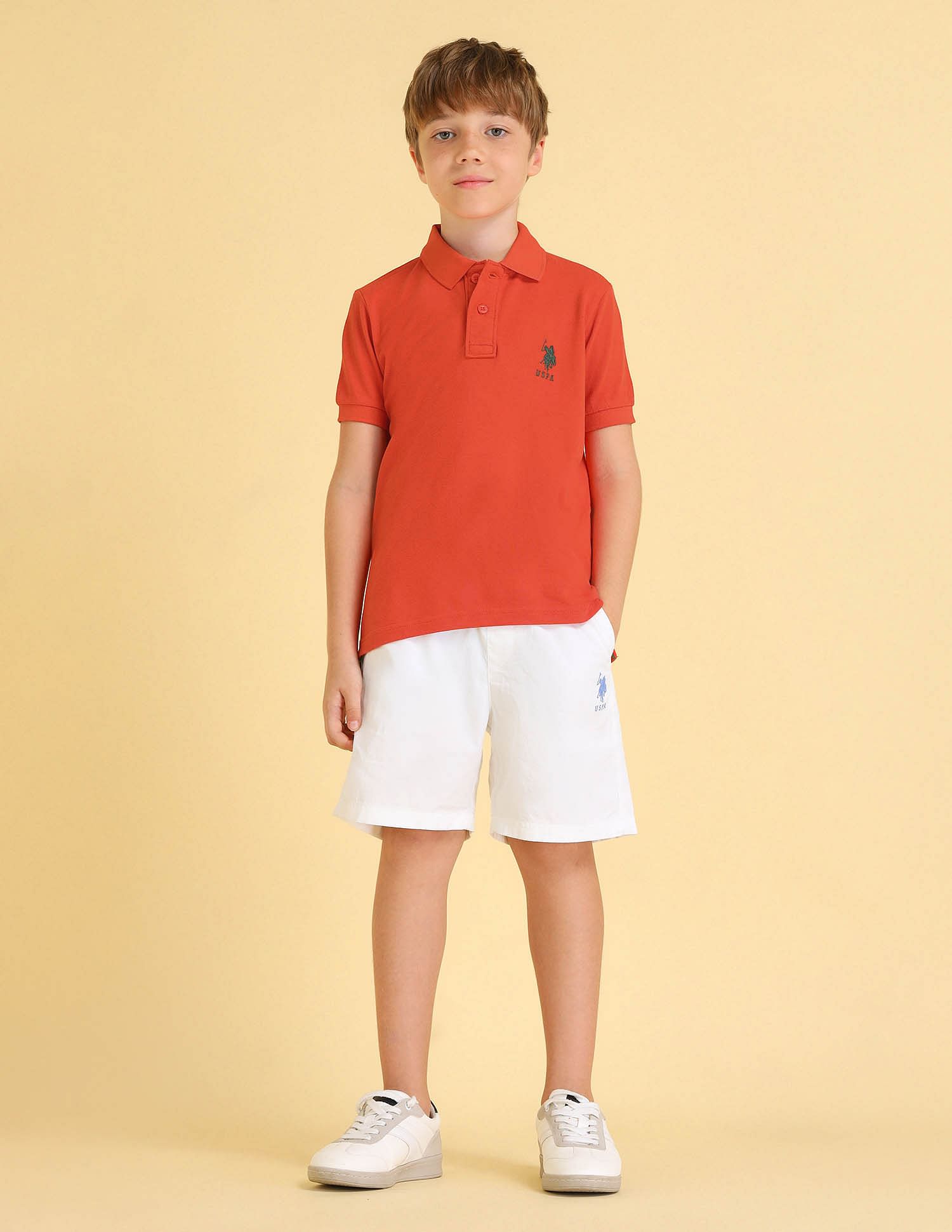 U.S. Polo Assn. Kids Boys Cotton Pique Polo Shirt