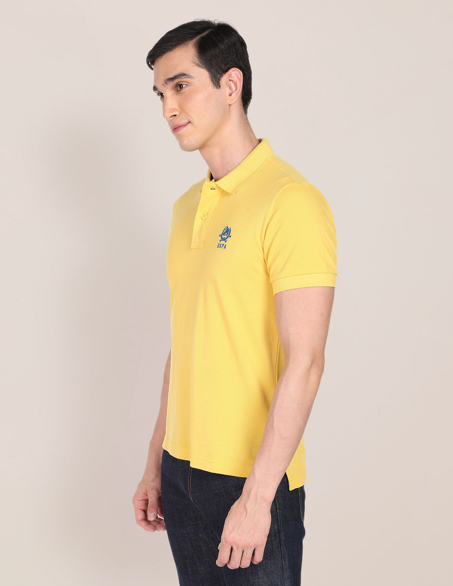 U.S. Polo Assn. Solid Embroidered Logo Pique Polo Shirt