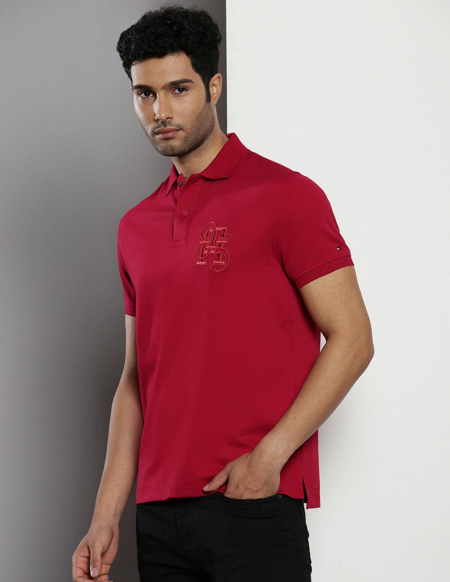 Tommy Hilfiger Twill Monogram Polo Shirt