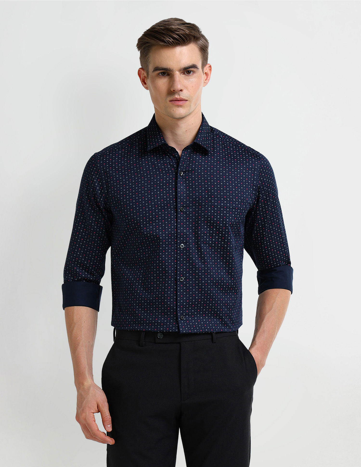 Arrow Manhattan Slim Fit Satin Shirt