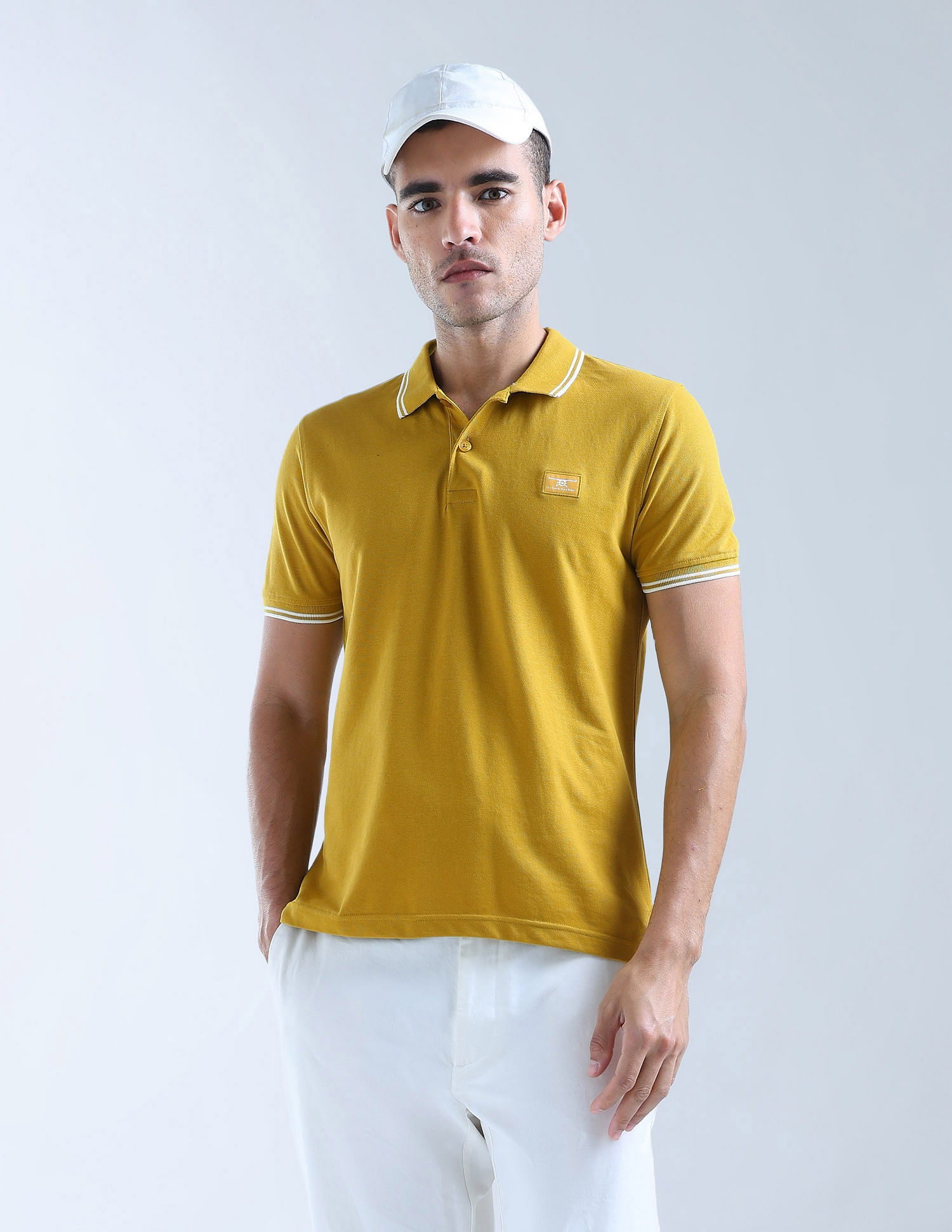 Flying Machine Solid Regular Fit Polo Shirt