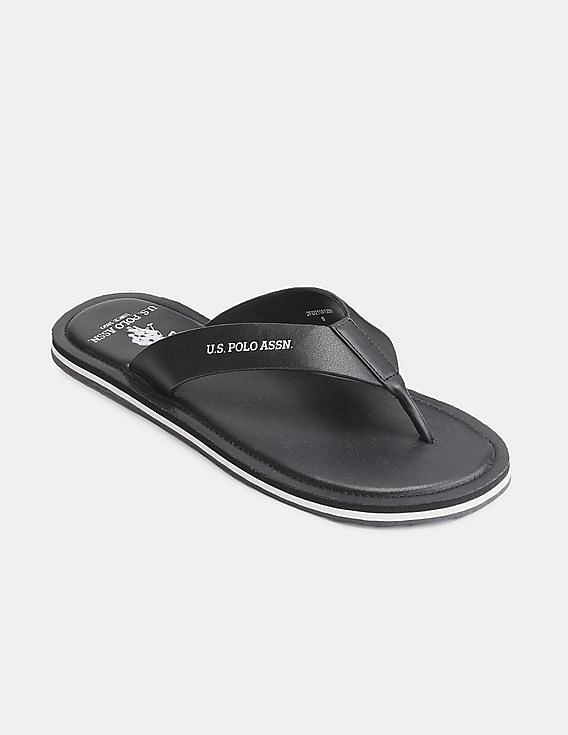 U.S. Polo Assn. V-Strap Brand Print Aldan Flip Flops