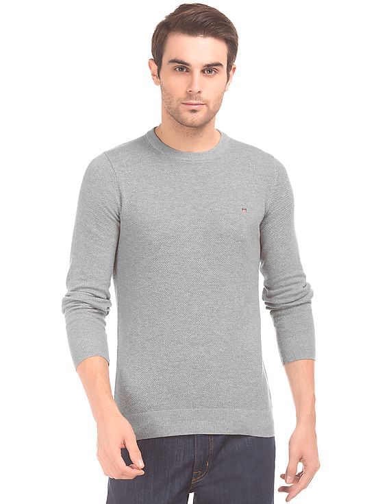 Buy Gant Men Crew Neck Pique Knit Sweater