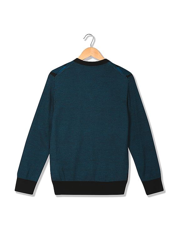 Buy Arrow Newyork Check Pattern V-neck Sweater - NNNOW.com