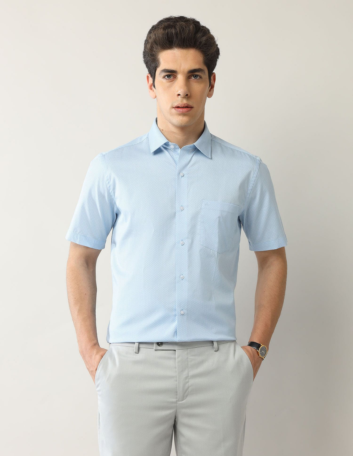 Arrow Geometric Printed Liberty Classic Fit Shirt