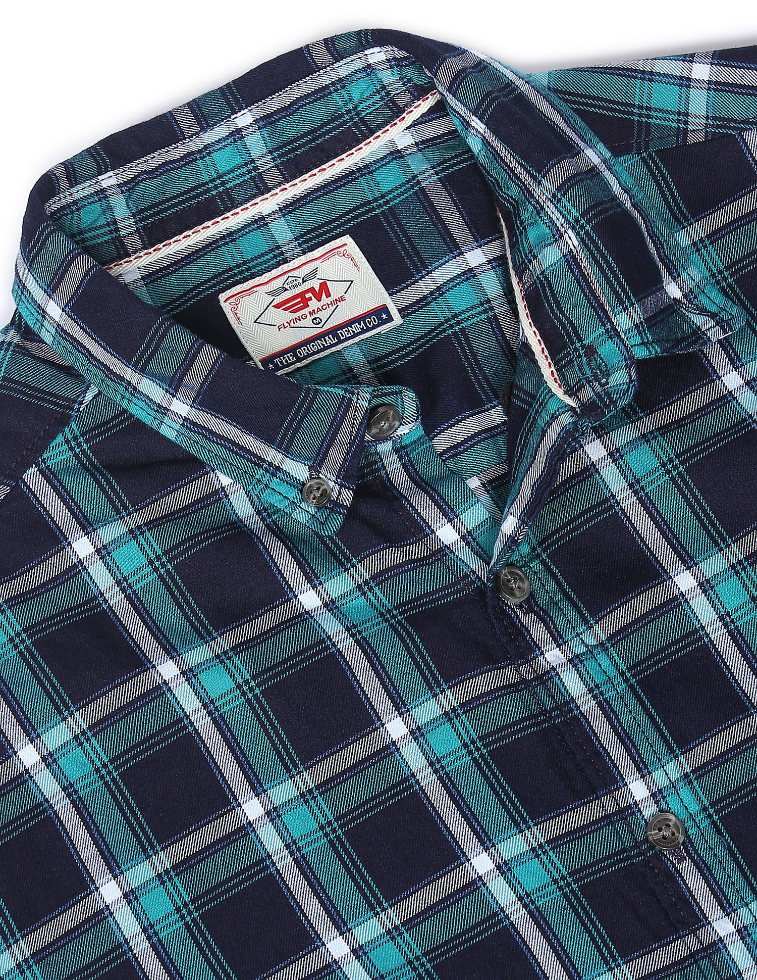 Flying Machine Plaid Check Cotton Shirt