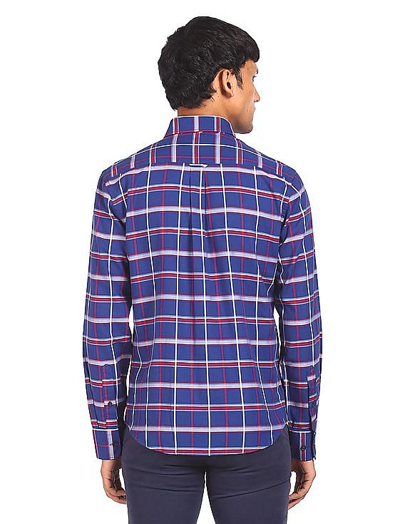 U.S. Polo Assn. Spread Collar Checked Casual Shirt