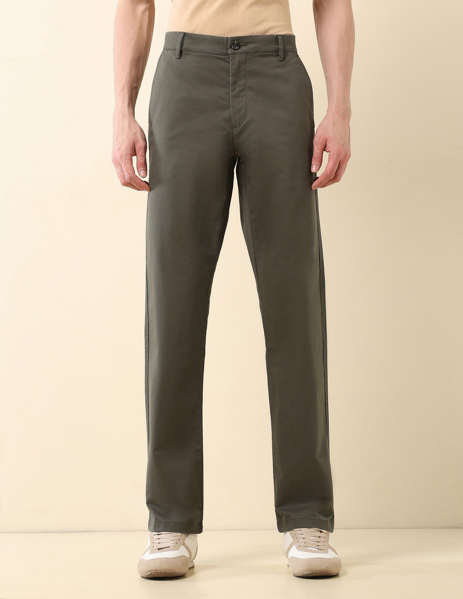 U.S. Polo Assn. Textured Riley Straight Fit Trousers
