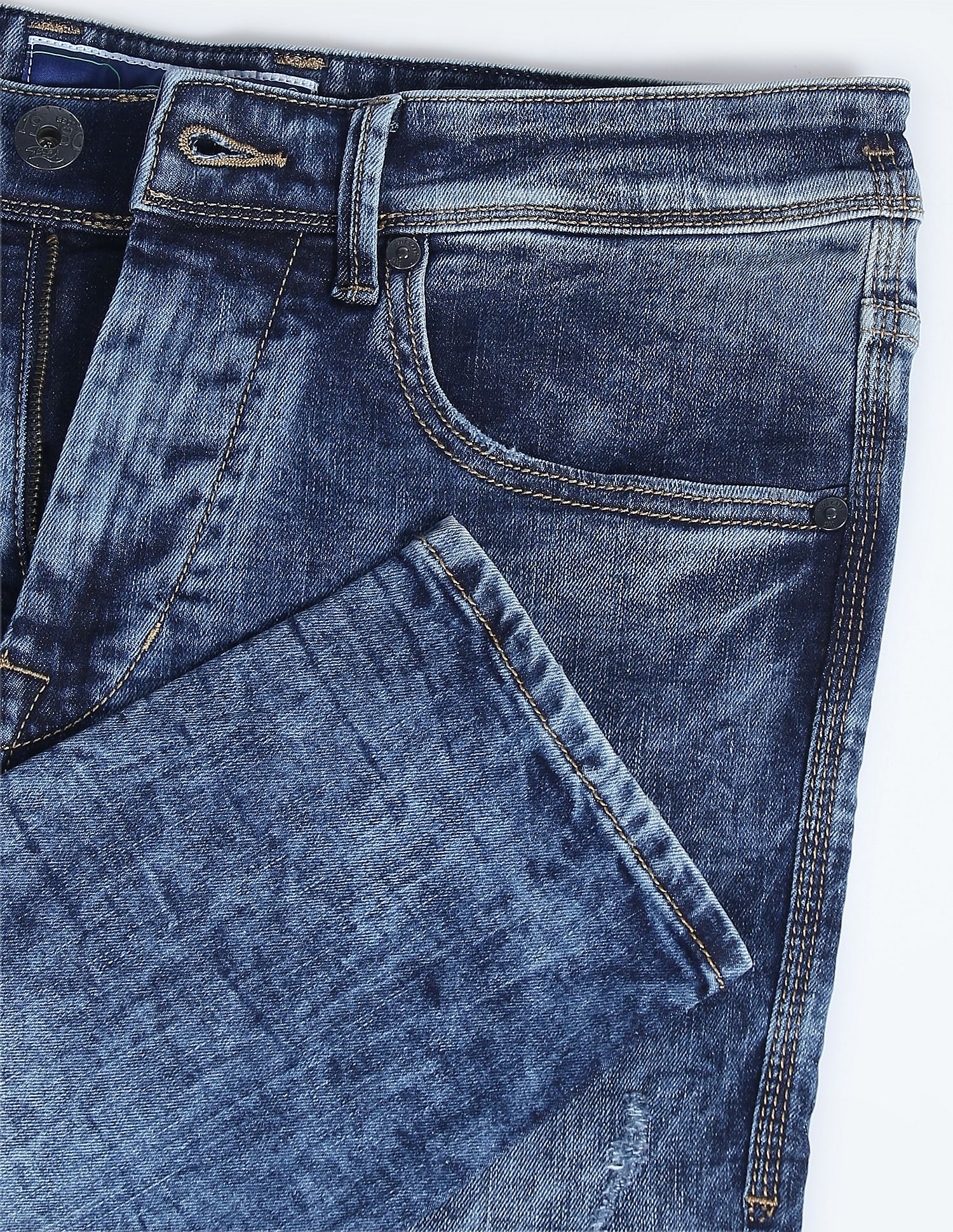Flying Machine Mankle Slim Fit Acid Wash Jeans
