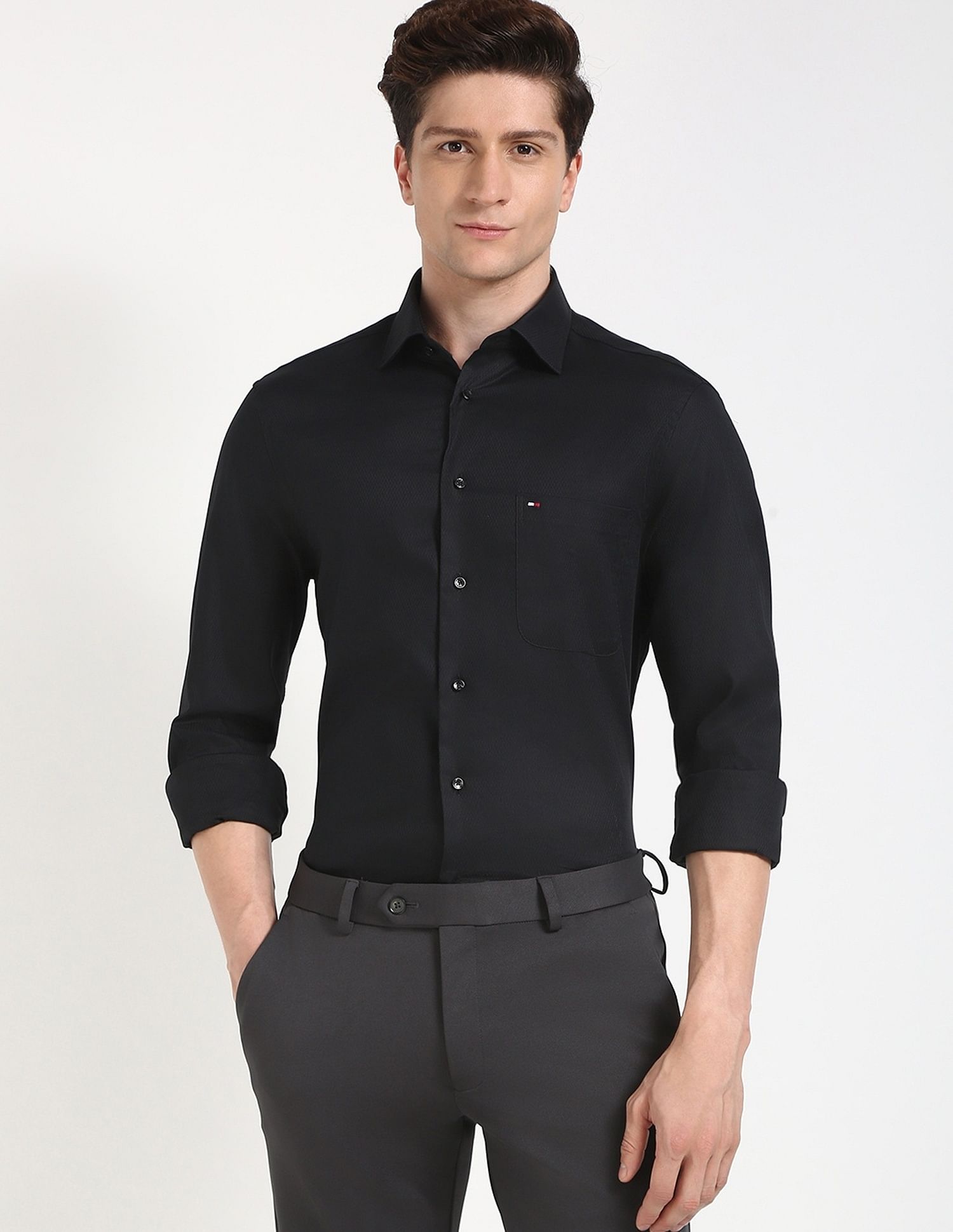 Tommy Hilfiger Texture Regular-Fit Cotton Shirt