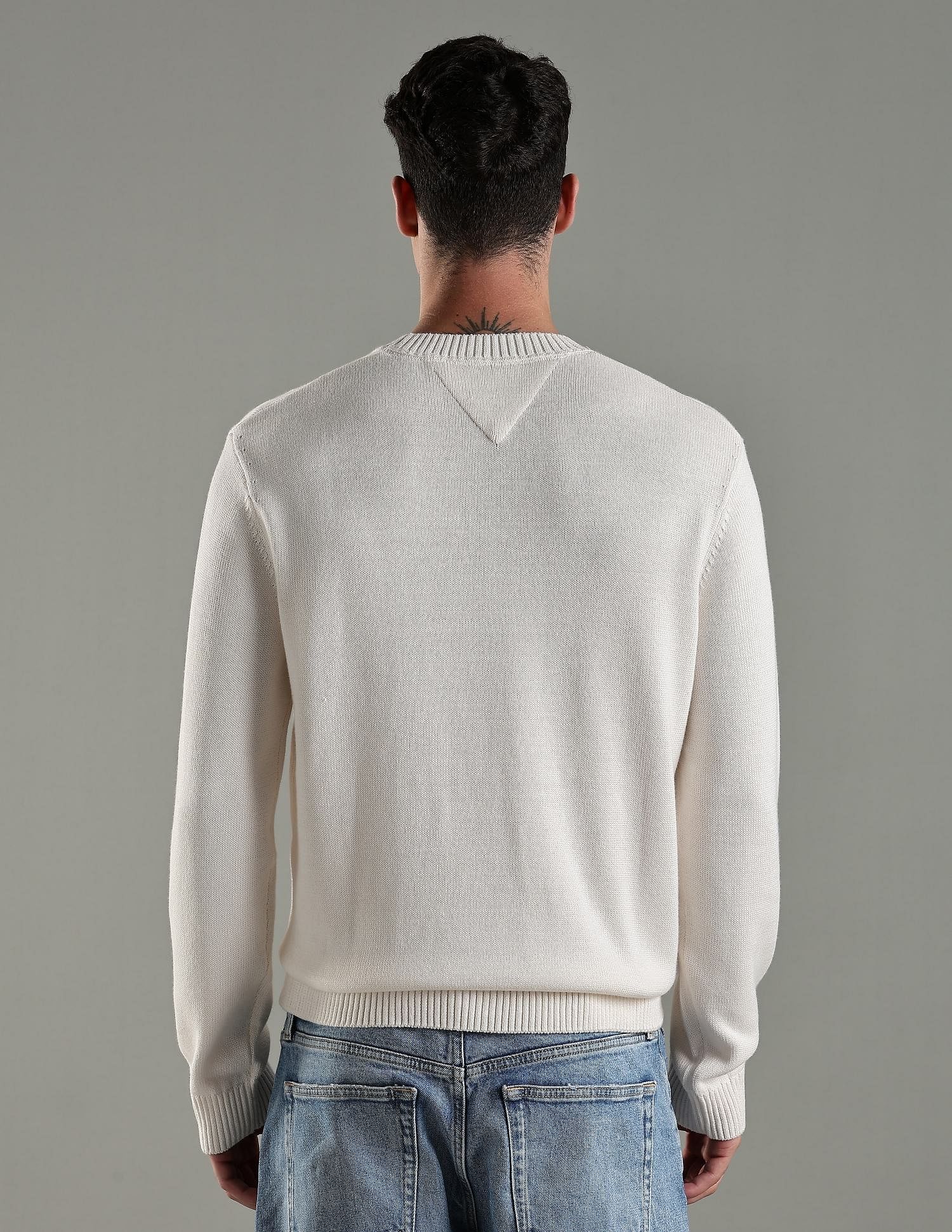 Tommy Hilfiger Embroidered Logo Regular Fit Cotton Sweater