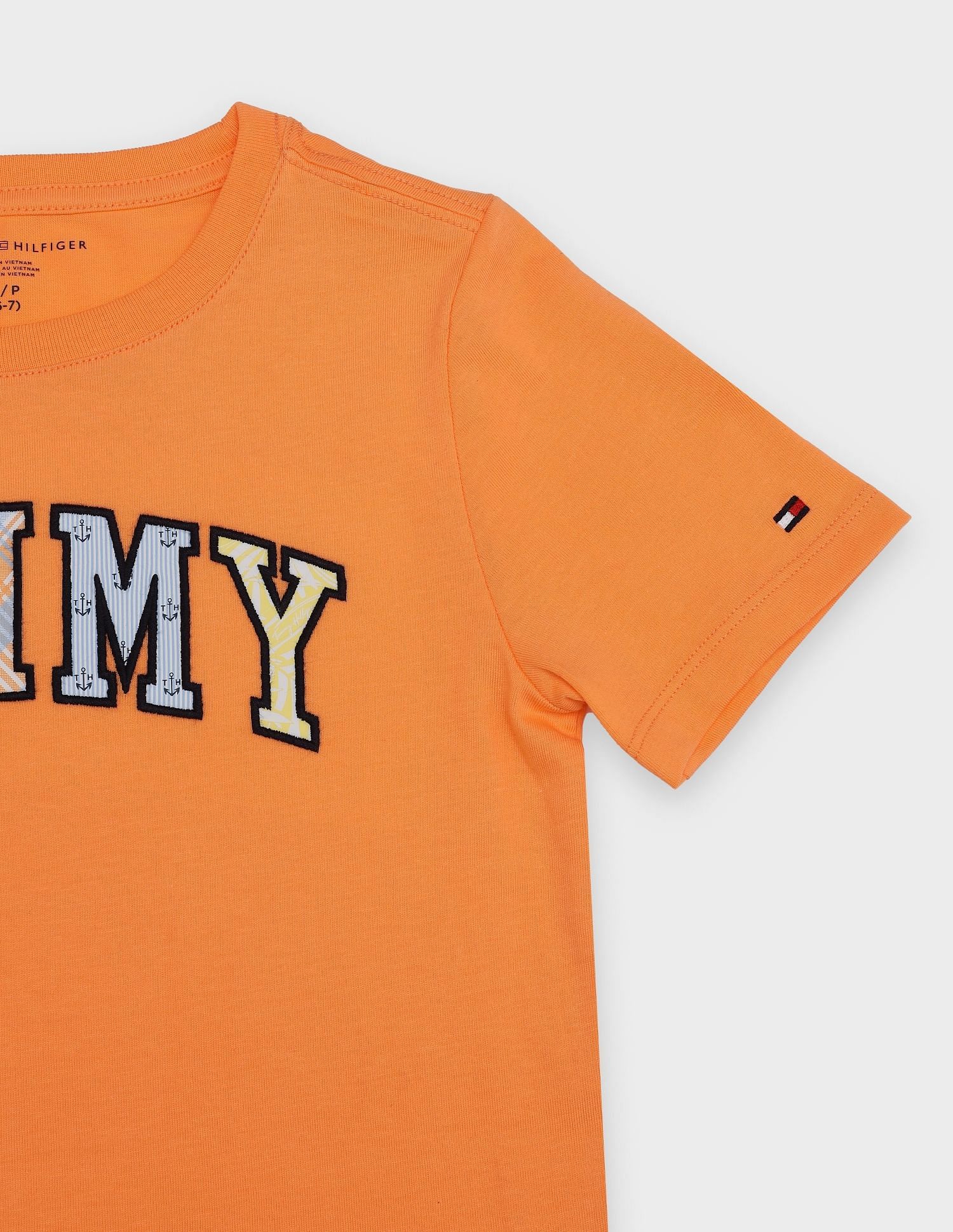 Tommy Hilfiger Kids Boys Logo Regular-Fit Cotton T-Shirt