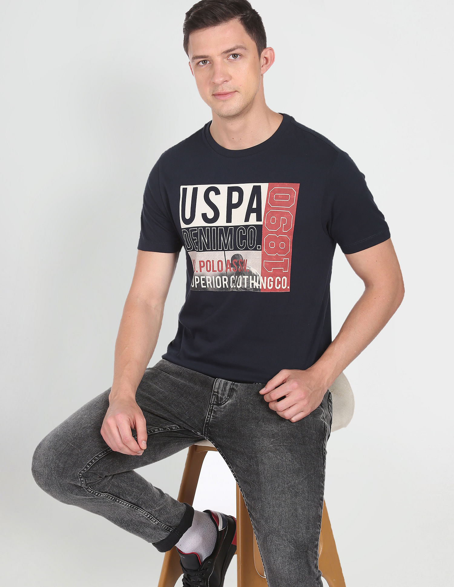 U.S. Polo Assn. Denim Co. Stacked Logo T-Shirt