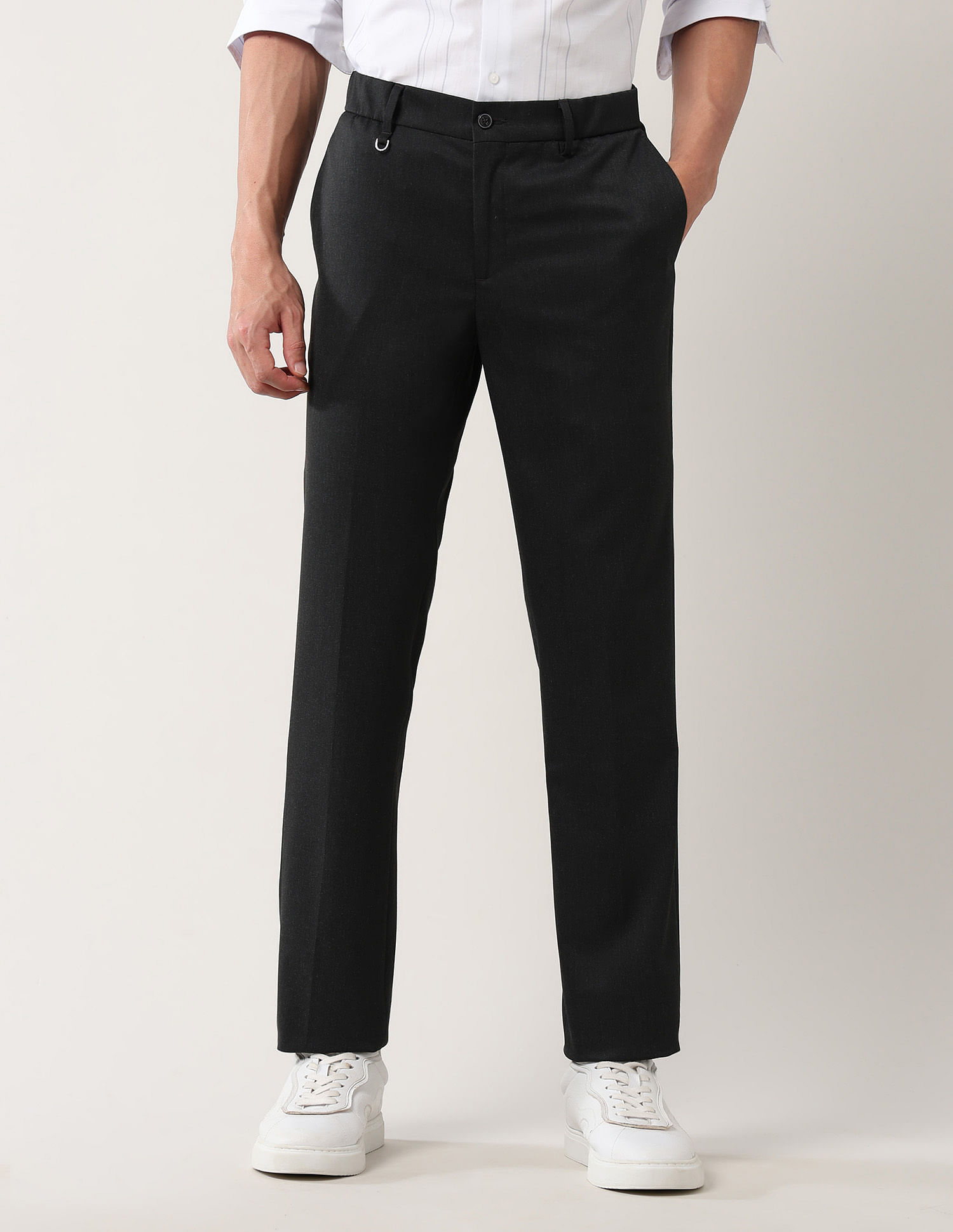 Arrow Newyork Dobby Mid Rise Trousers