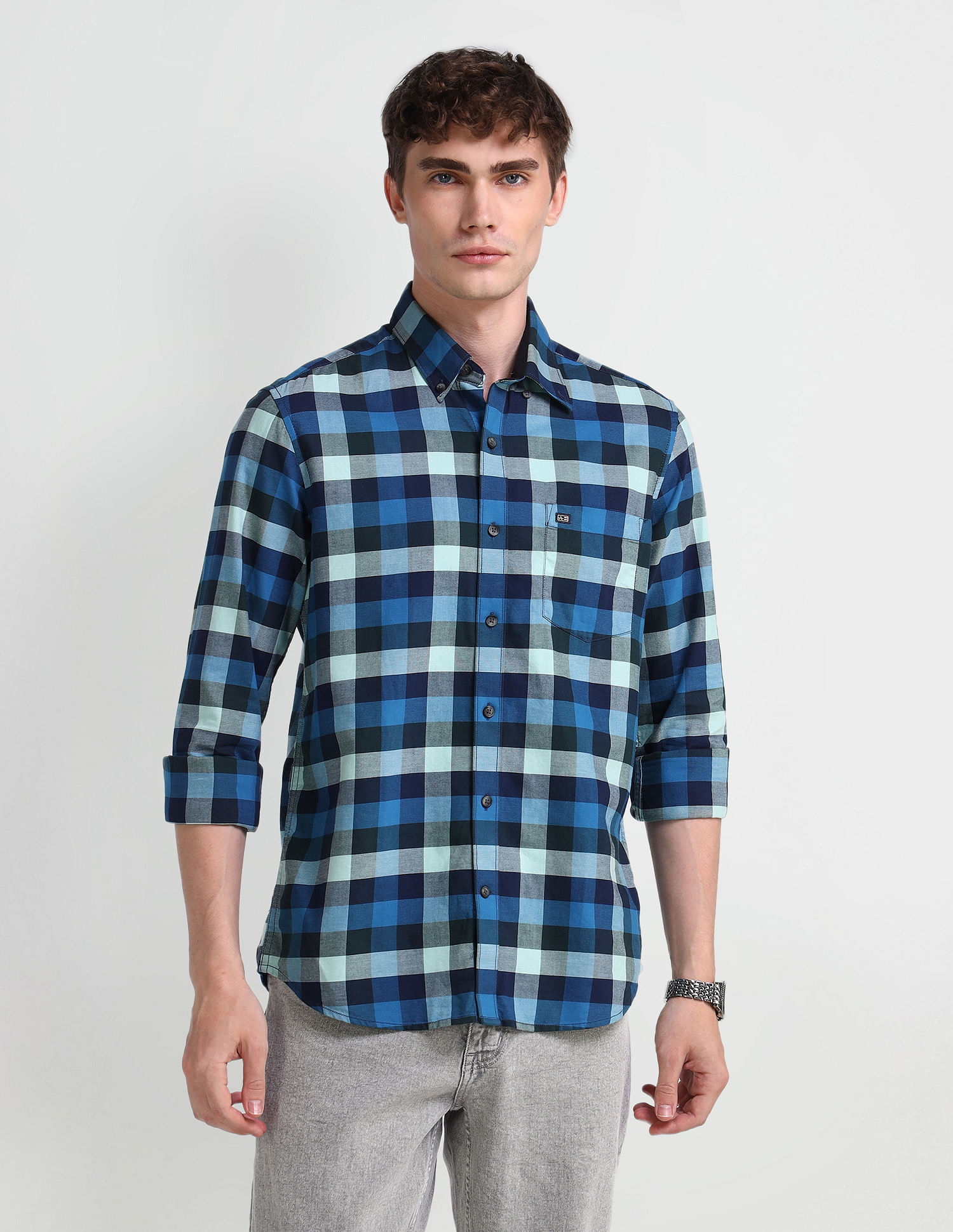Arrow Sport Manhattan Slim Fit Oxford Shirt
