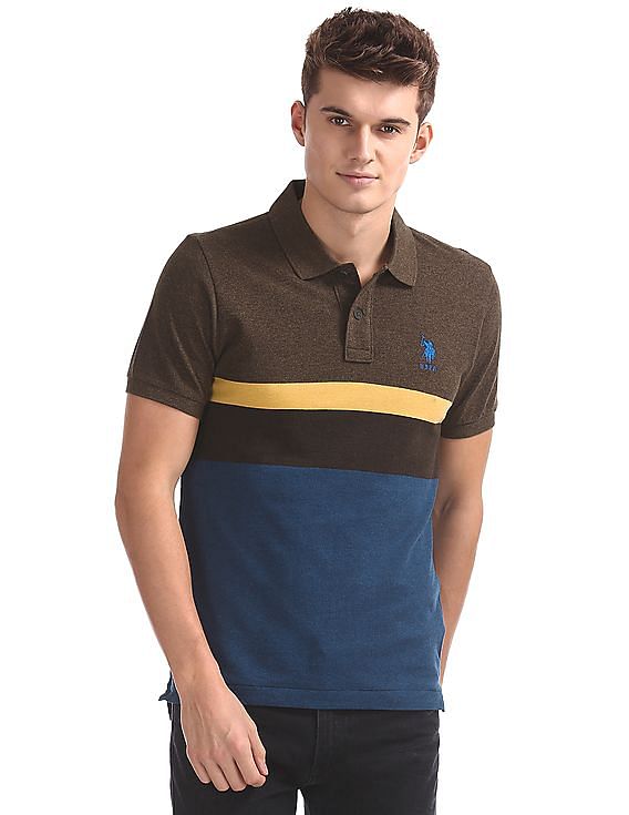 U.S. Polo Assn. Striped Pique Polo Shirt