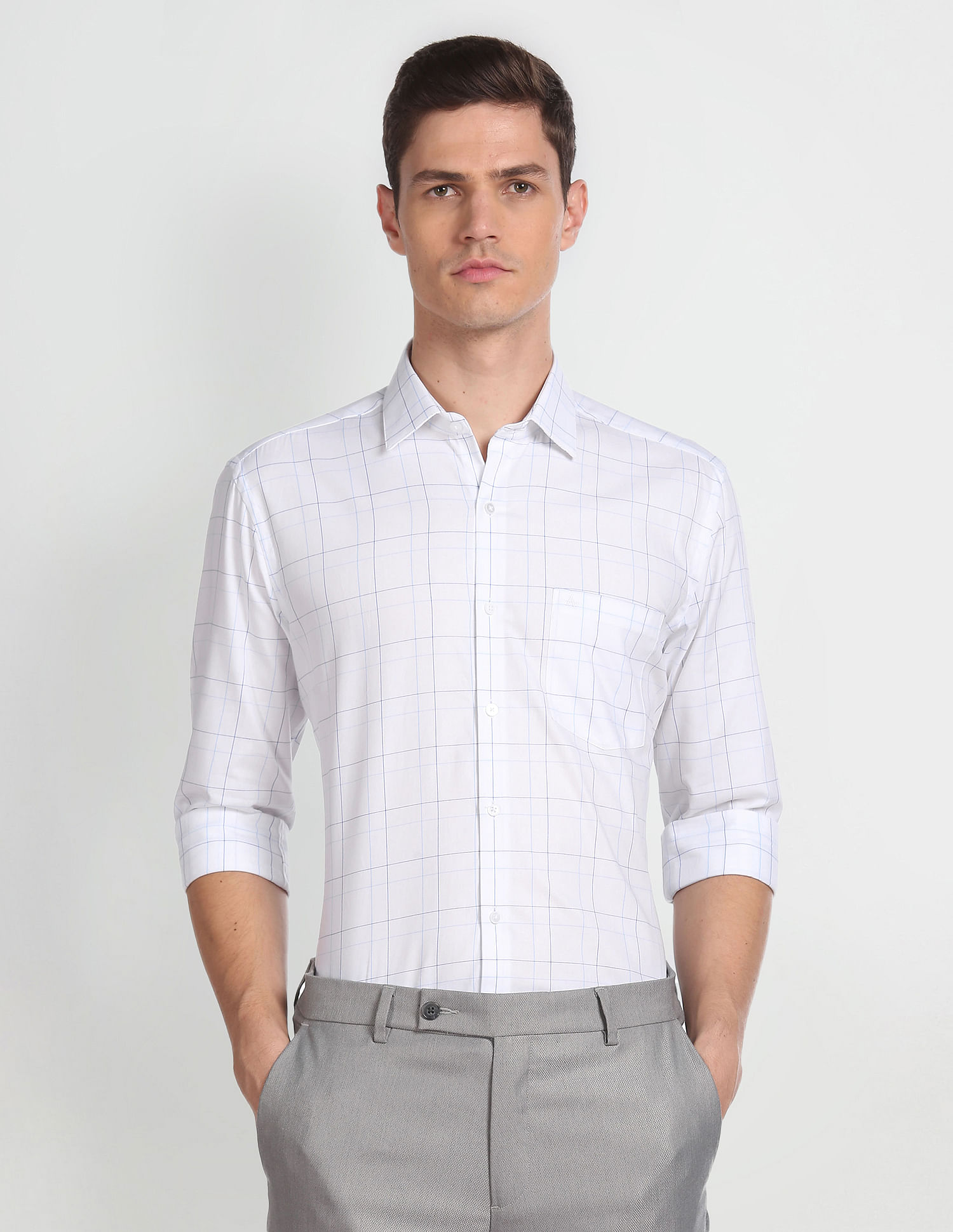 Arrow Windowpane Check Twill Shirt