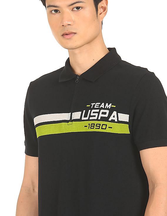 U.S. Polo Assn. Denim Co. Cotton Brand Print Polo Shirt