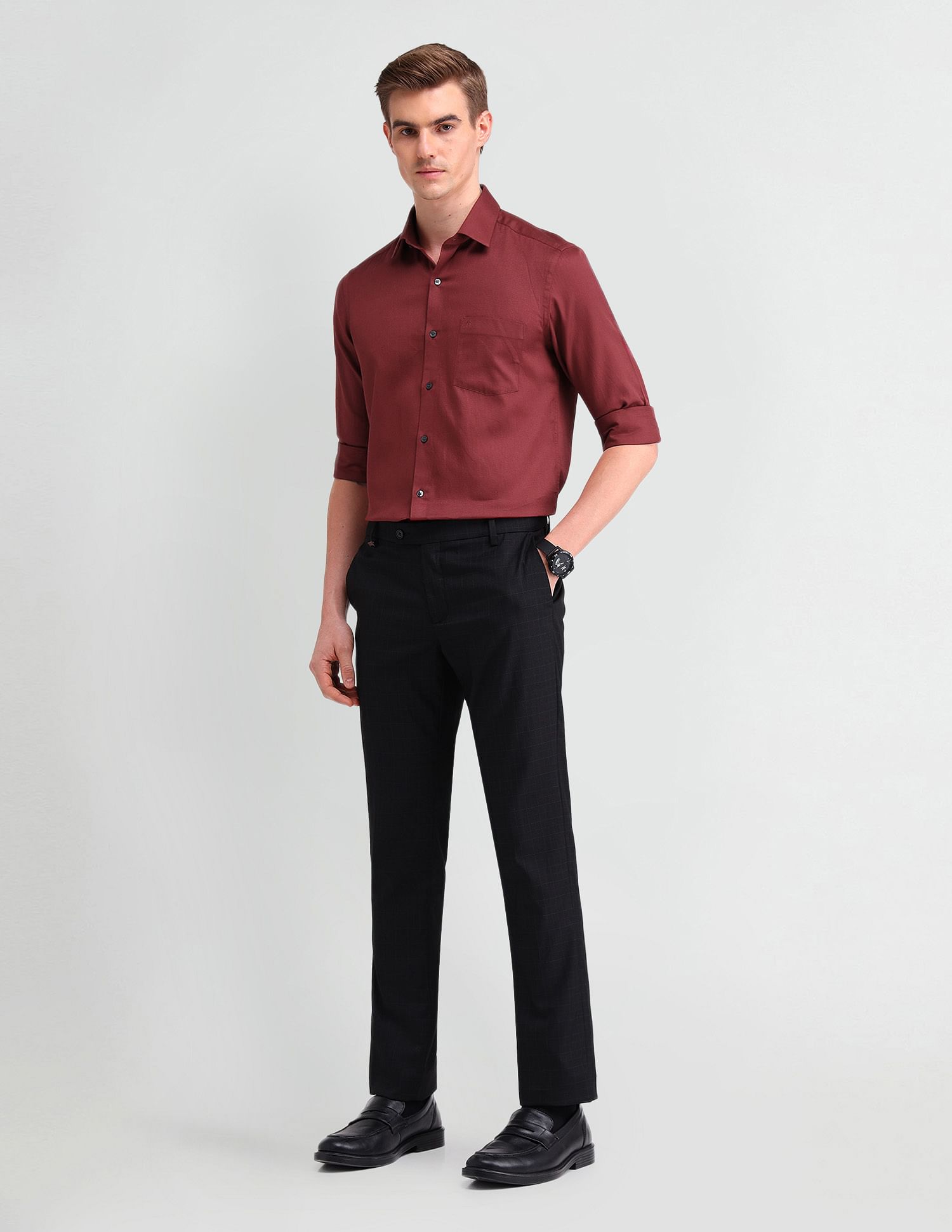Arrow Manhattan Slim Solid Shirt