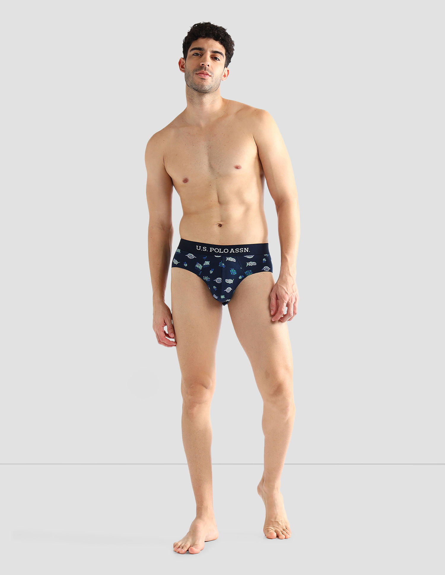 USPA Innerwear Elasticized Waist Solid OEB14 Briefs - Pack Of 3