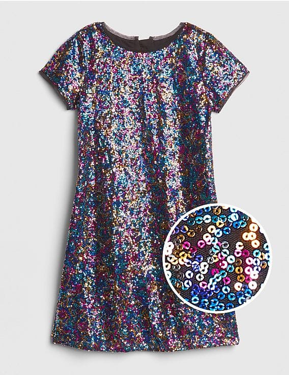 Buy GAP Girls Girls Multi Colour Short Sleeve Sequin Dress - NNNOW.com Buy GAP Girls Girls Multi Colour Short Sleeve Sequin Dress - NNNOW.com