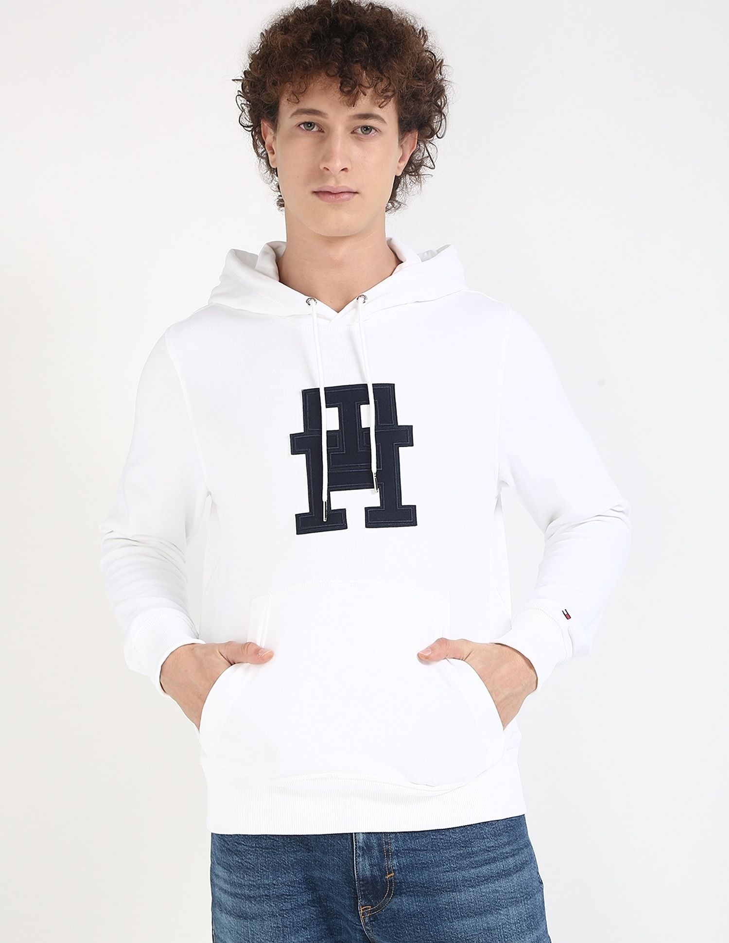 Tommy Hilfiger Embroidered Logo Regular-Fit Cotton Hooded Sweatshirt
