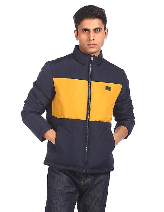 Buy Flying Machine Men Navy And Mustard 