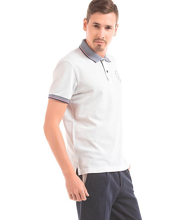 Buy Gant Men Contrast Collar Pique Polo Shirt NNNOW