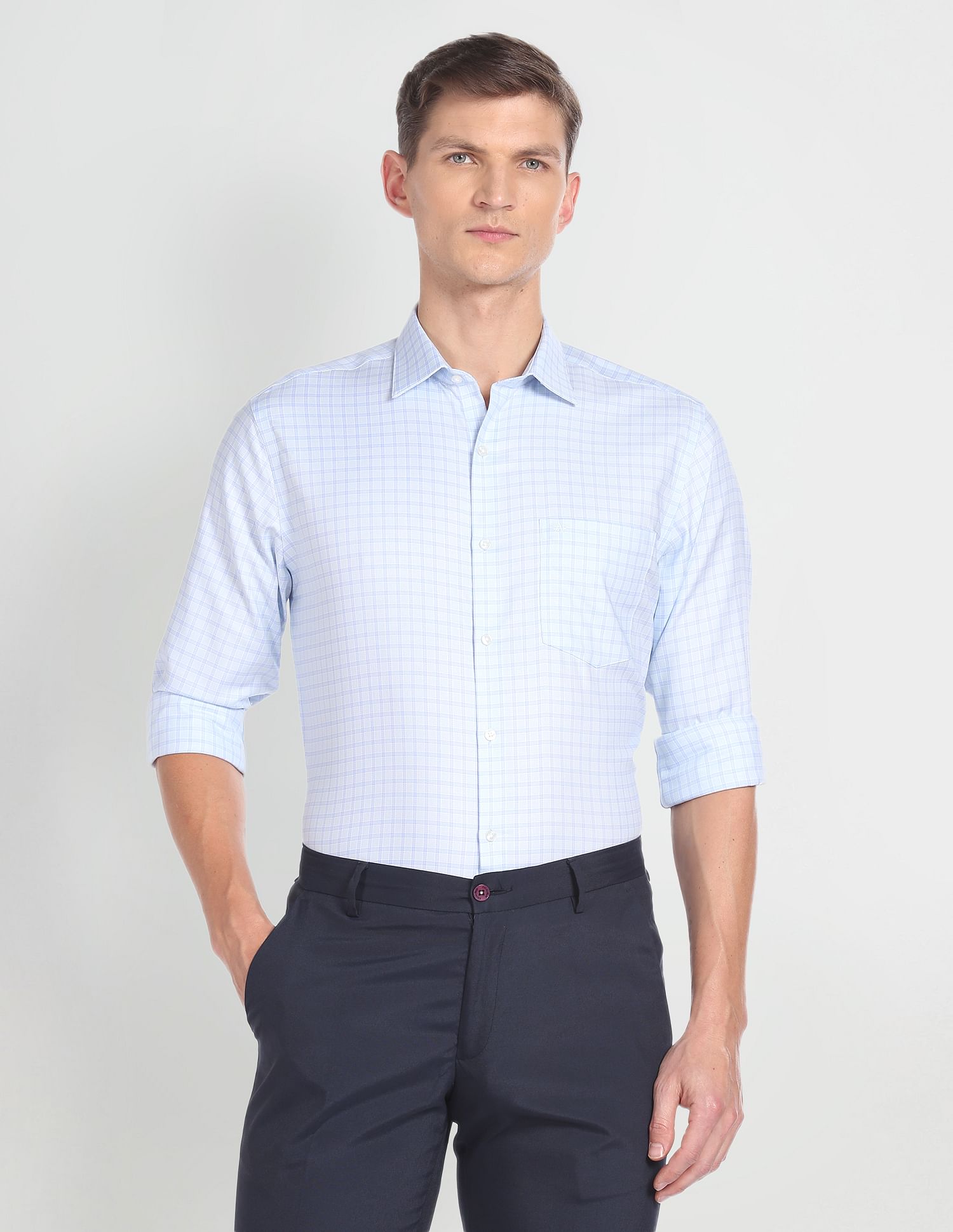Arrow Auto Press Tartan Check Shirt