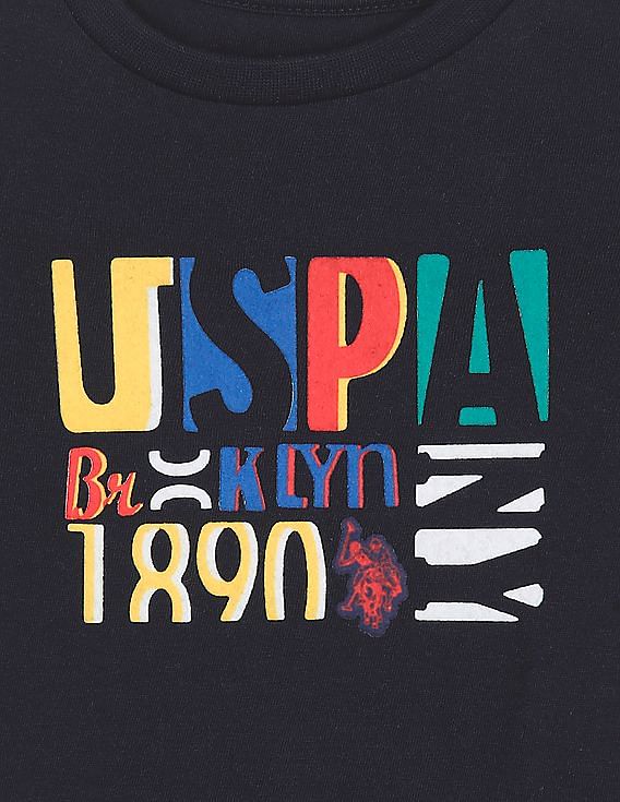 U.S. Polo Assn. Kids Pure Cotton Brand Print T-Shirt